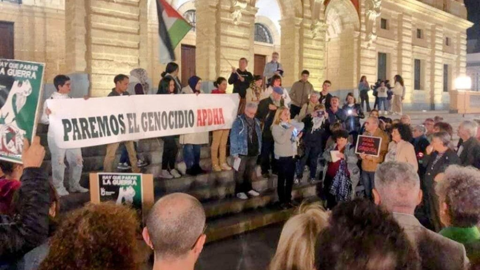 Concentración por el pueblo palestino celebrada semanas atrás en la plaza del Rey.