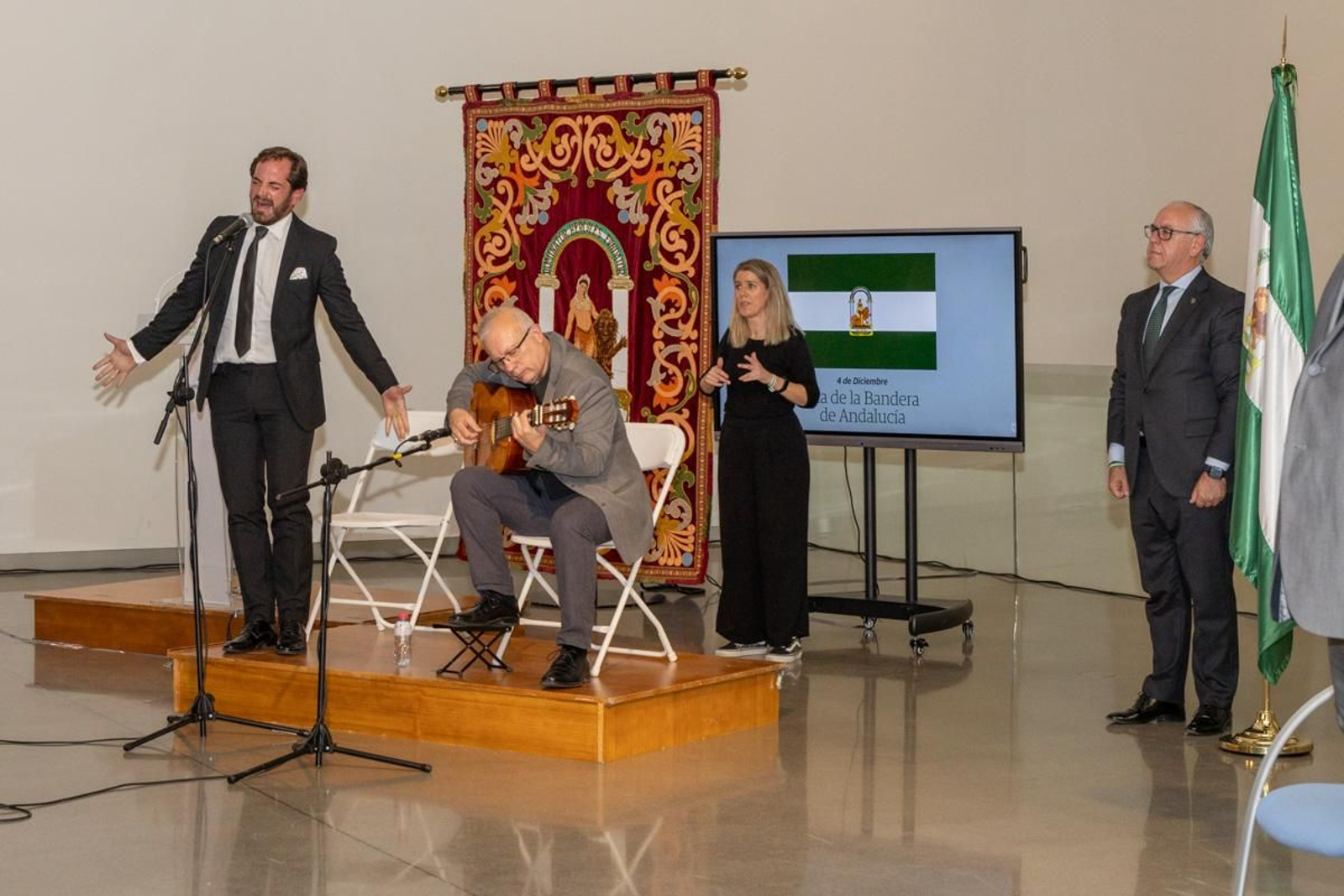 Acto institucional de la Bandera que organiza la Junta de Andalucía en el Museo Íbero