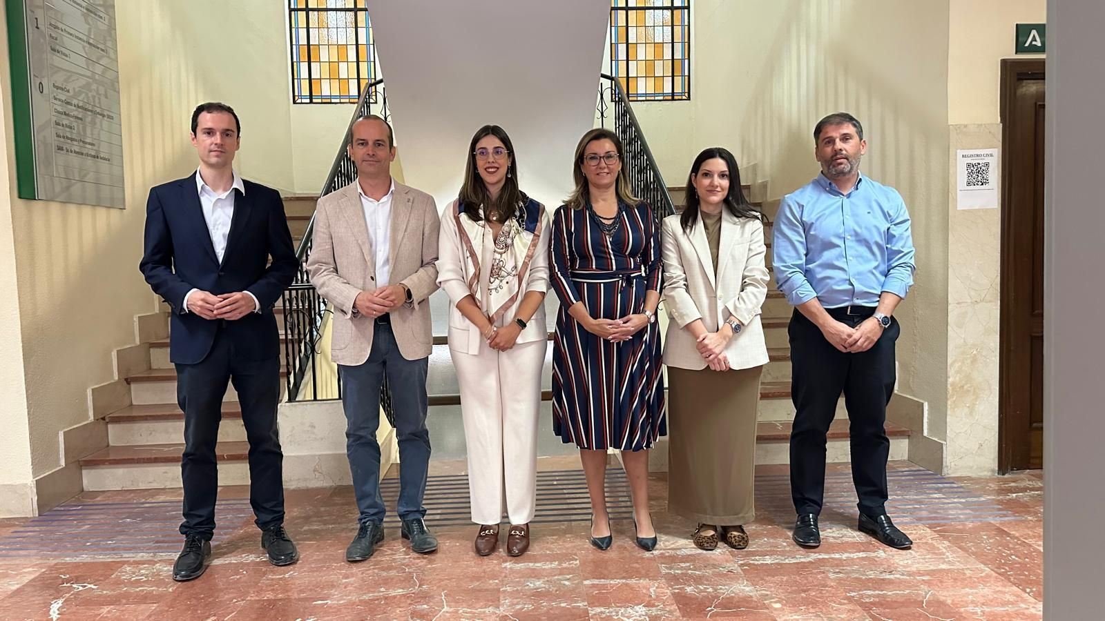 La delegada de Justicia, Raquel López, en los juzgados de Montilla.