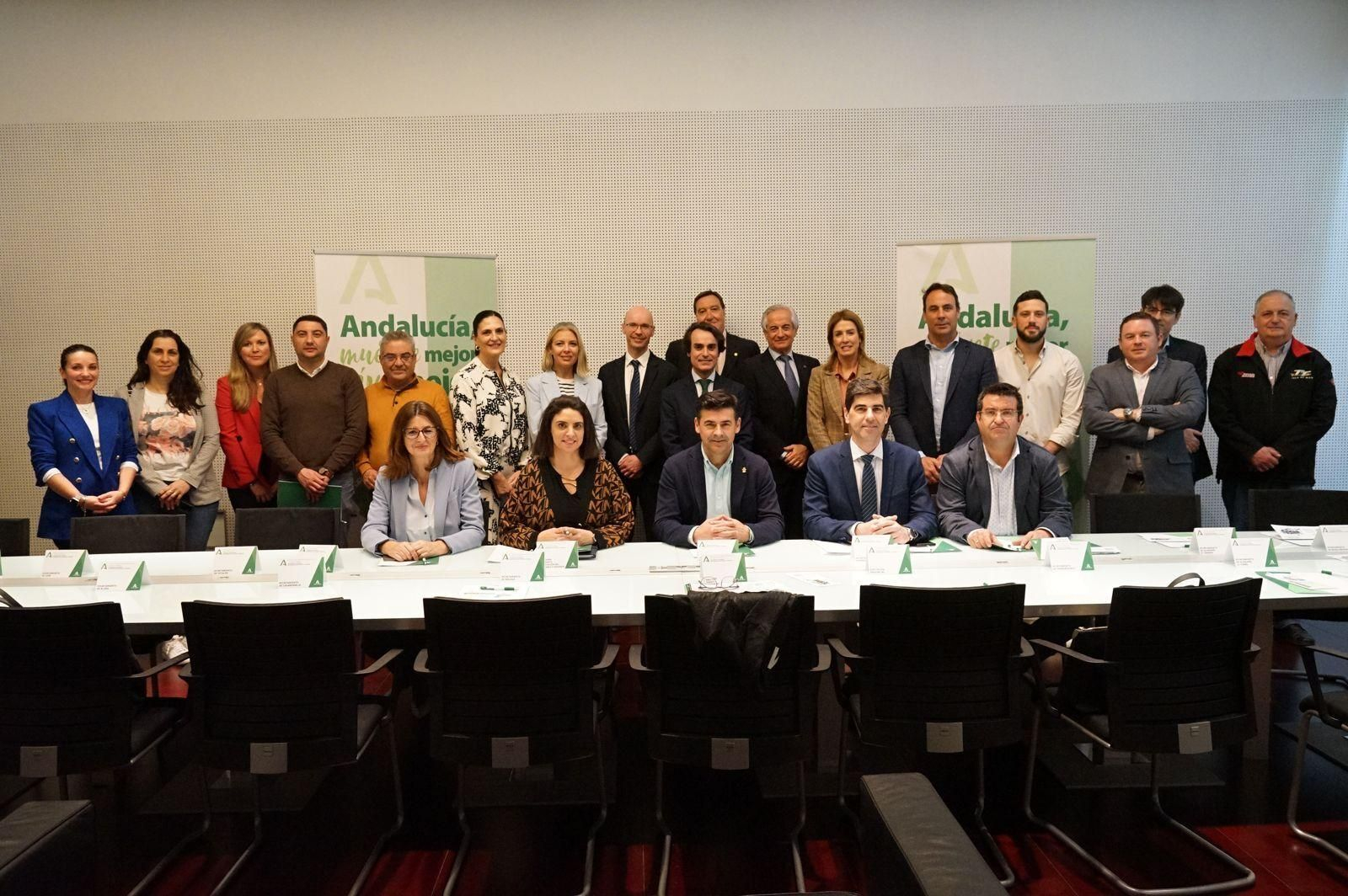Los responsables de Movilidad de los municipios adheridos al Consorcio de Transporte.