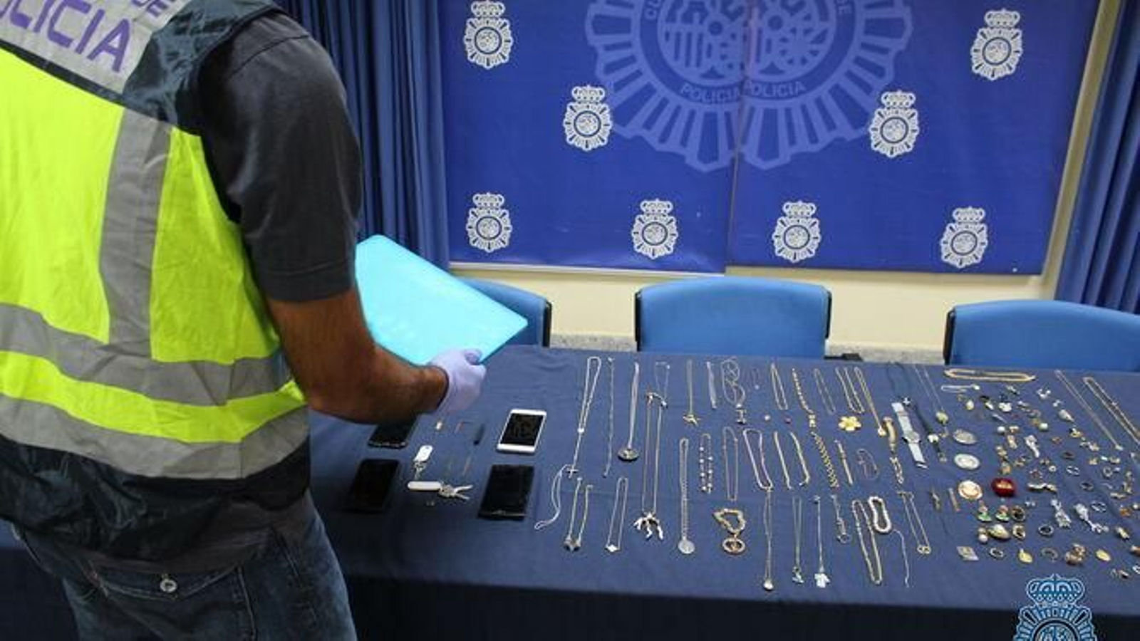 Joyas recuperadas por la Policía en una reciente operación