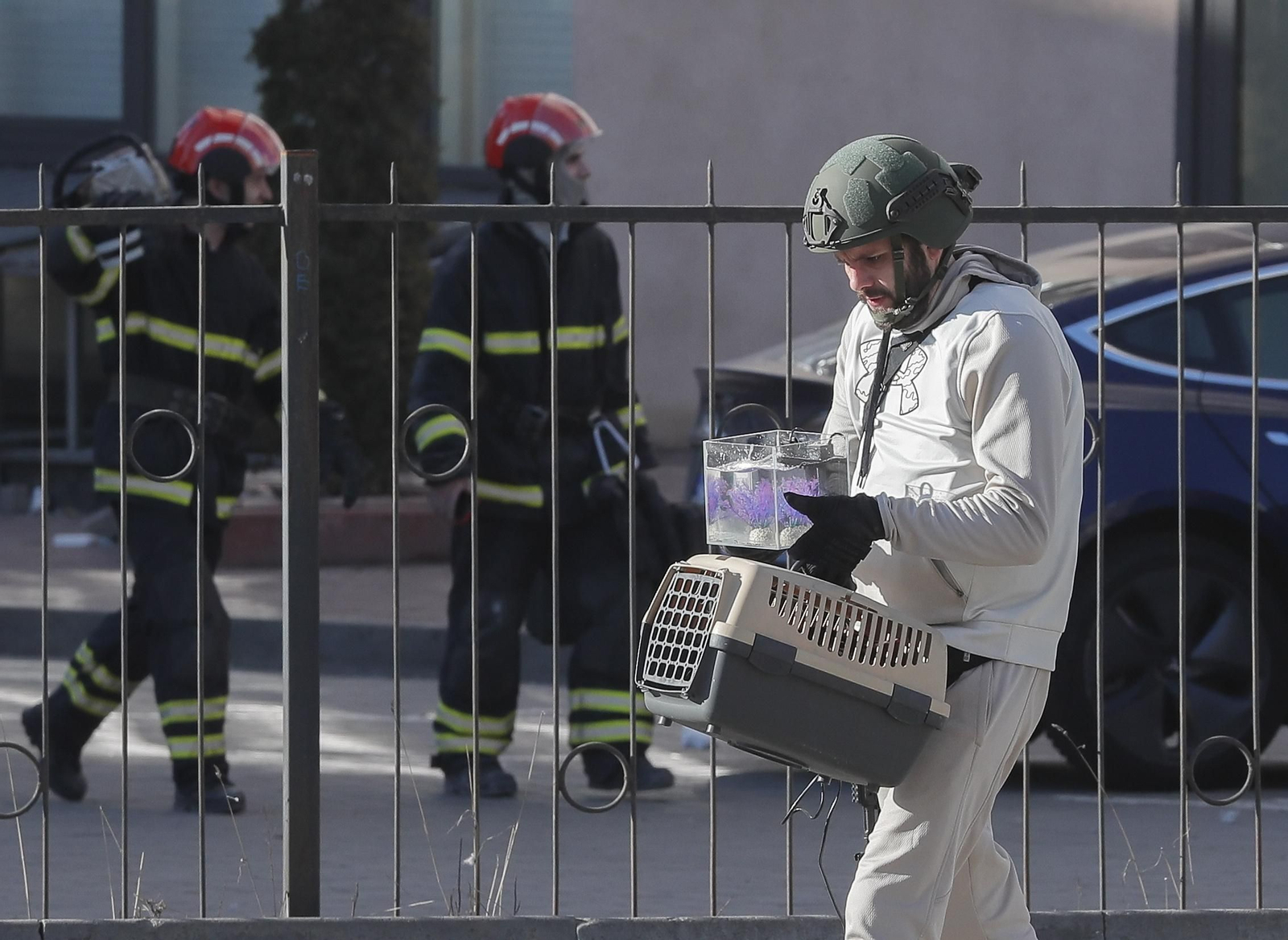 Imágenes del tercer día de guerra en Ucrania