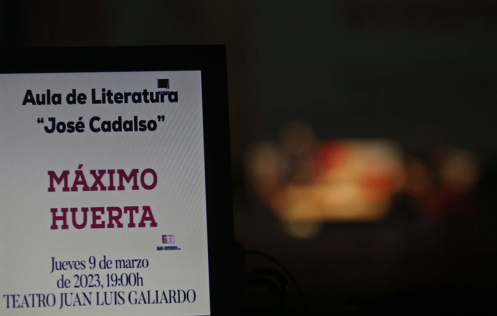 Fotos de Máximo Huertas  en los encuentros literarios del Aula de Literatura José Cadalso de San Roque.