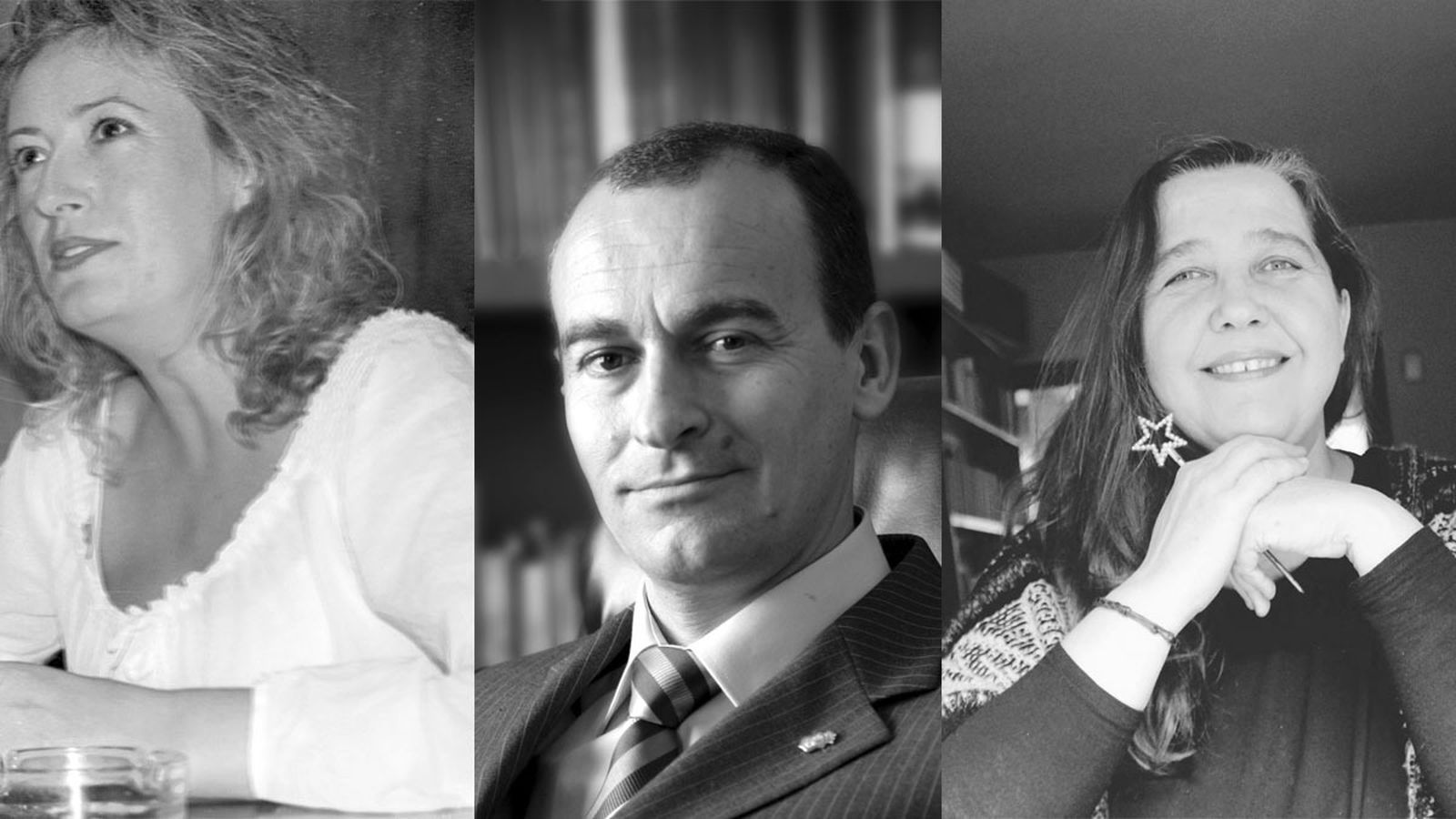 María Quirós, Ángel Sáez y Paola Tobalina