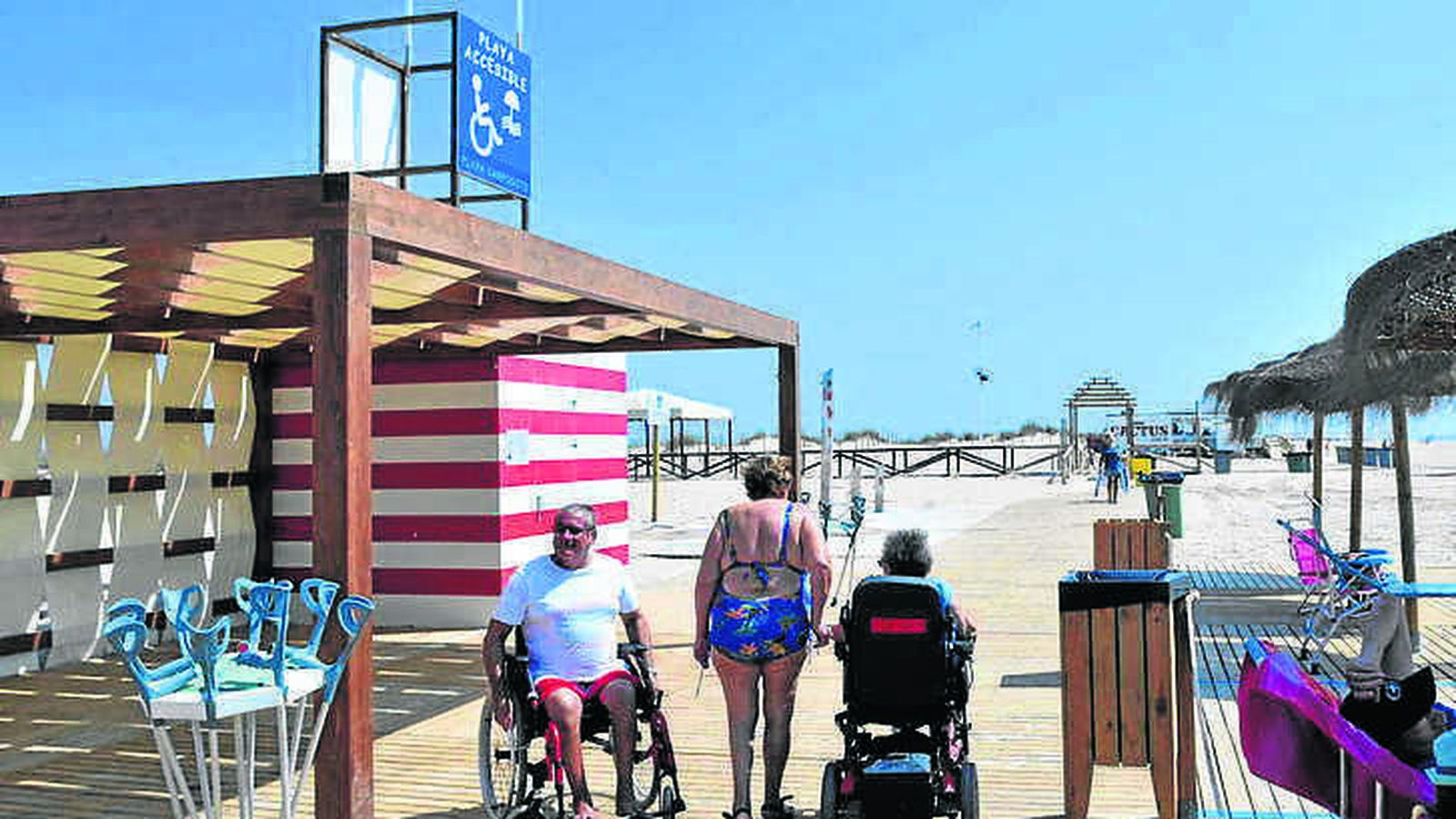 Una playa accesible para personas con movilidad reducida