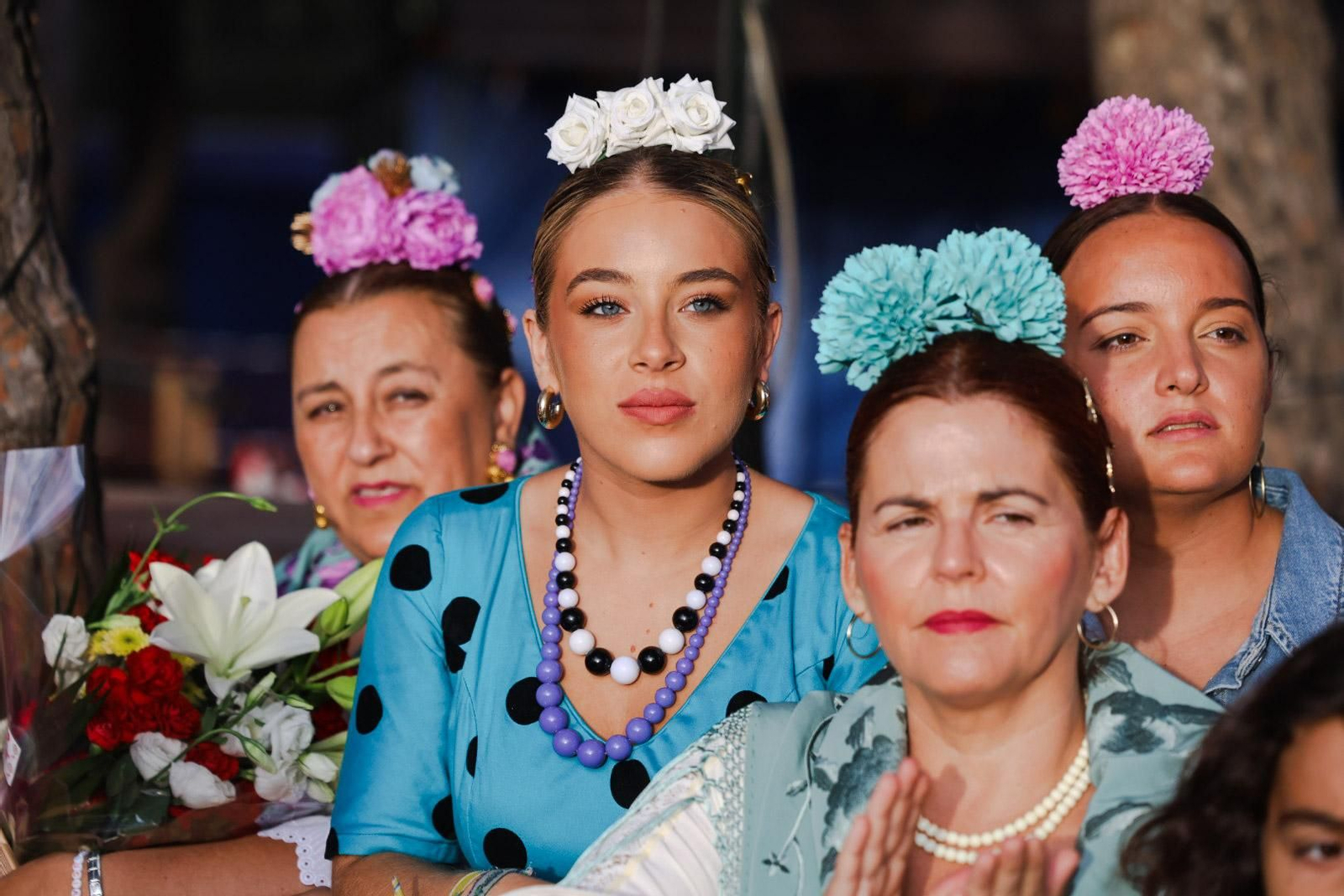 Imágenes de la procesión de Nuestra Señora de los Milagros, patrona de Palos de la Frontera, en la romería en el pinar de La Rábida