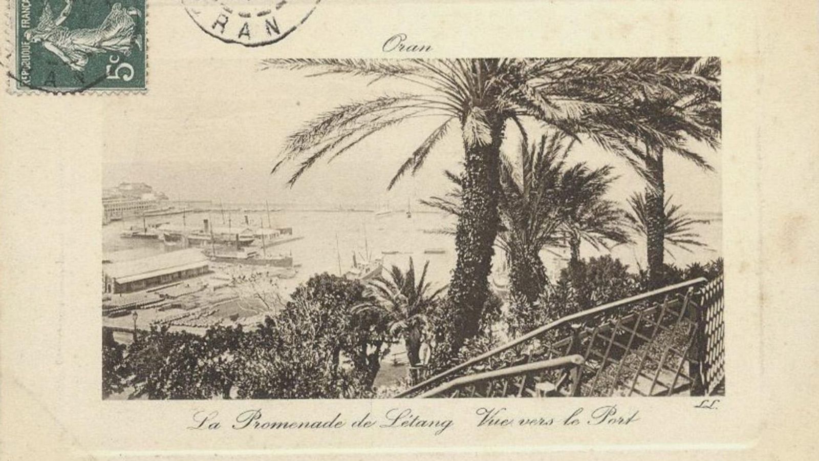 El paseo de Létang, vista hacia el puerto (Orán).