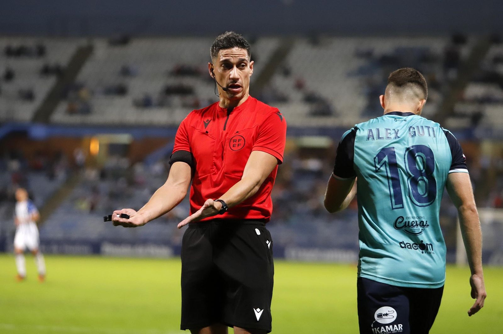 Conejero Sánchez en su última visita al Nuevo Colombino.