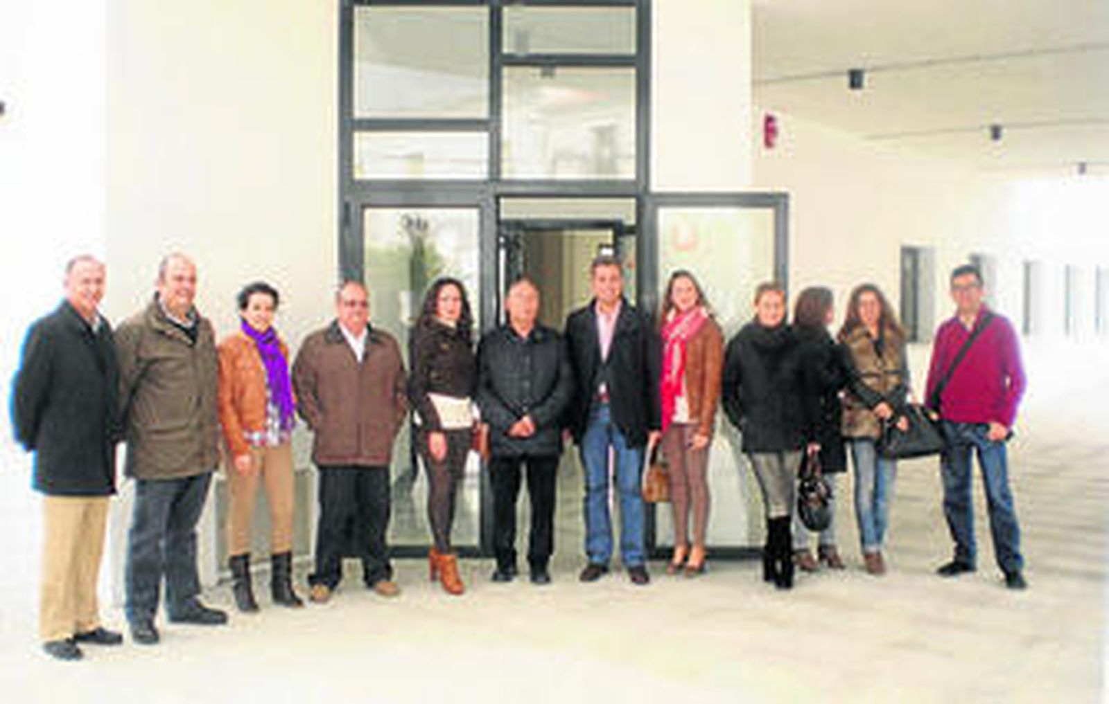 Francisco Rebollo y Andrés Lorite, en el centro, ayer en Valsequillo.