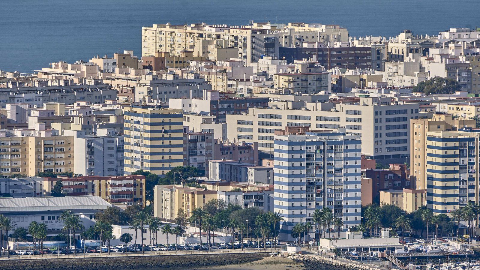 Vista desde la torre de Endesa en Puerto Real.
