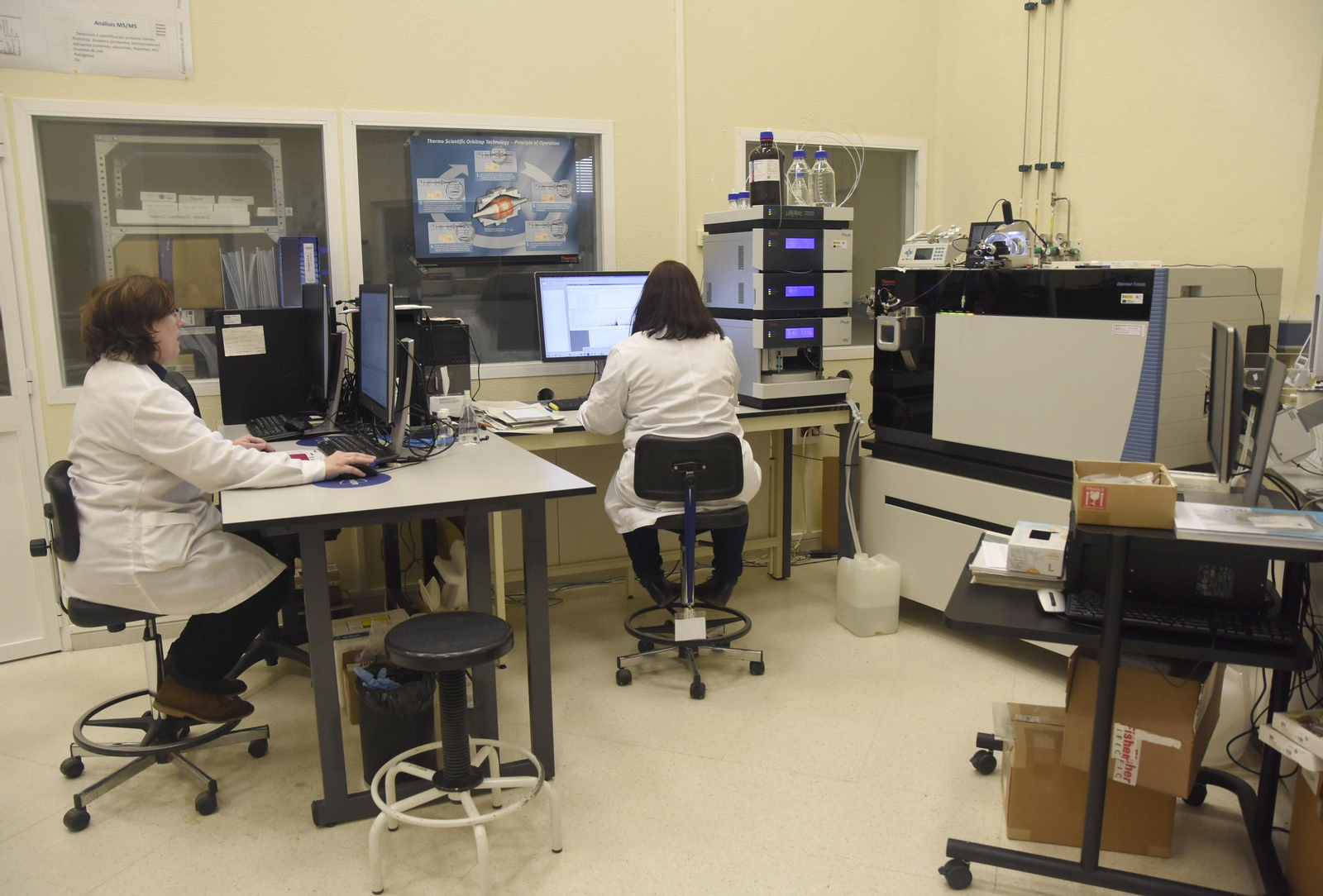 Trabajadores del Servicio Central de Apoyo a la Investigación de la UCO.