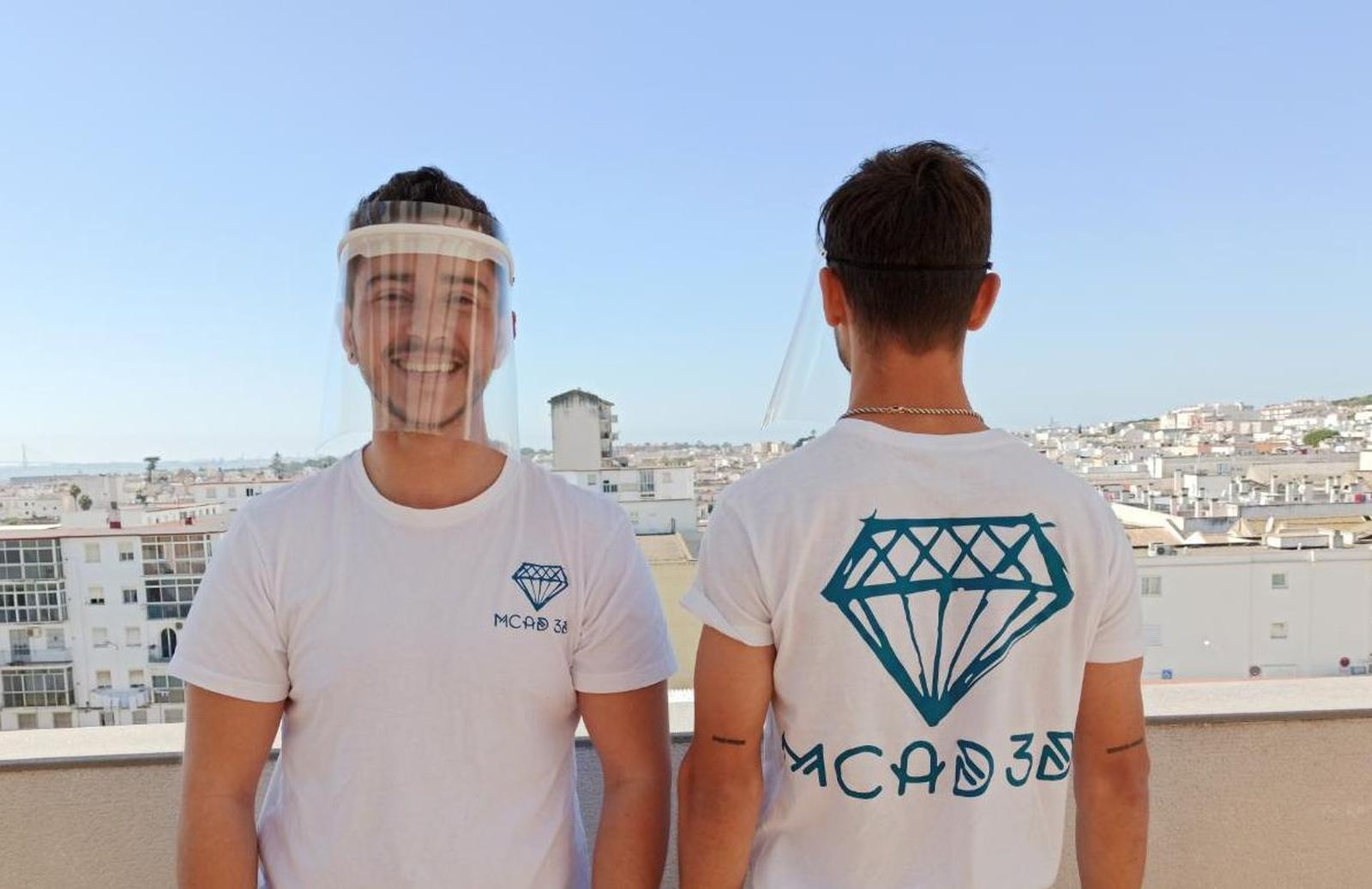 Imagen de una de las viseras que se están fabricando.