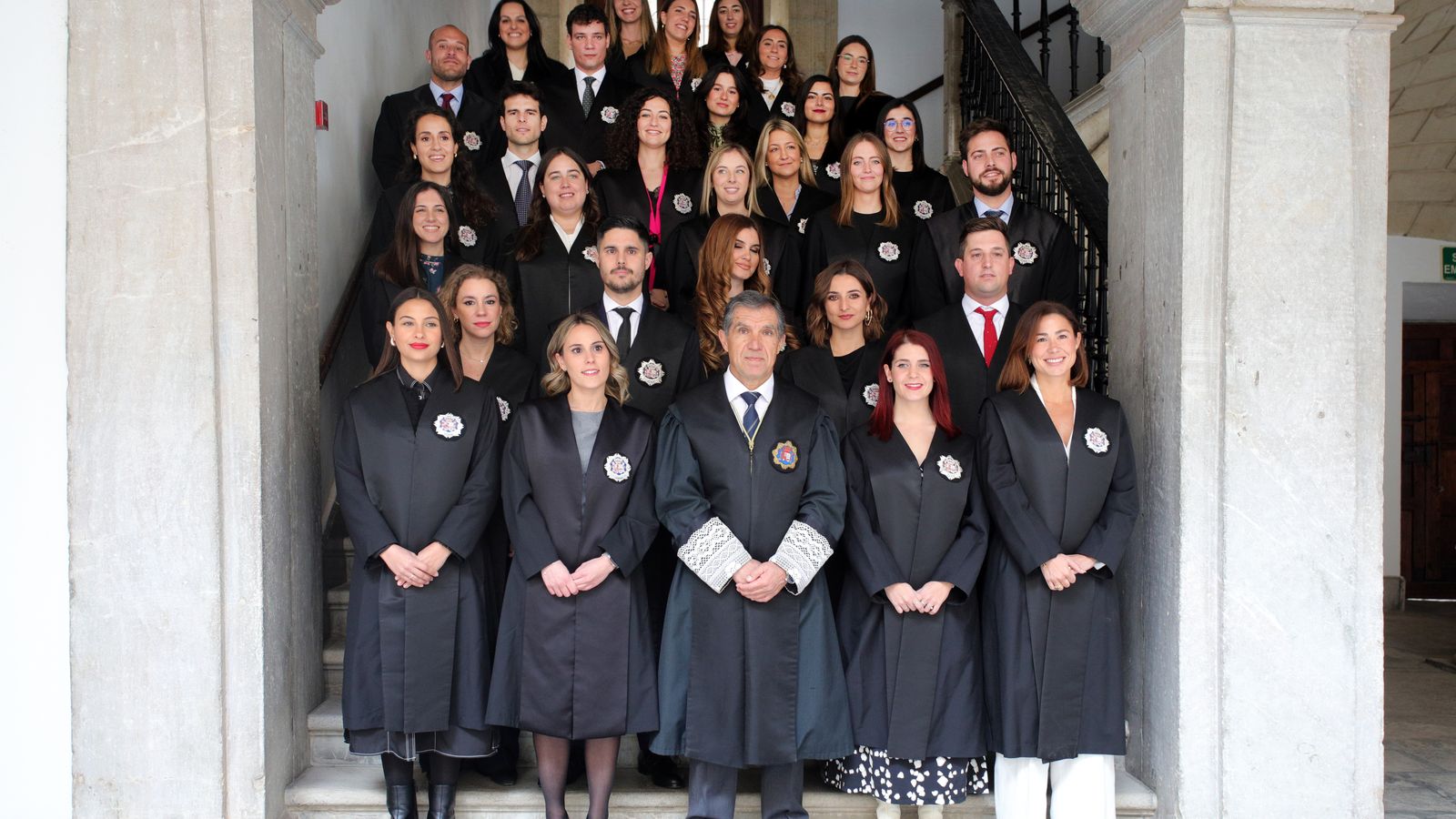 Foto de familia de los nuevos jueces de Andalucía.