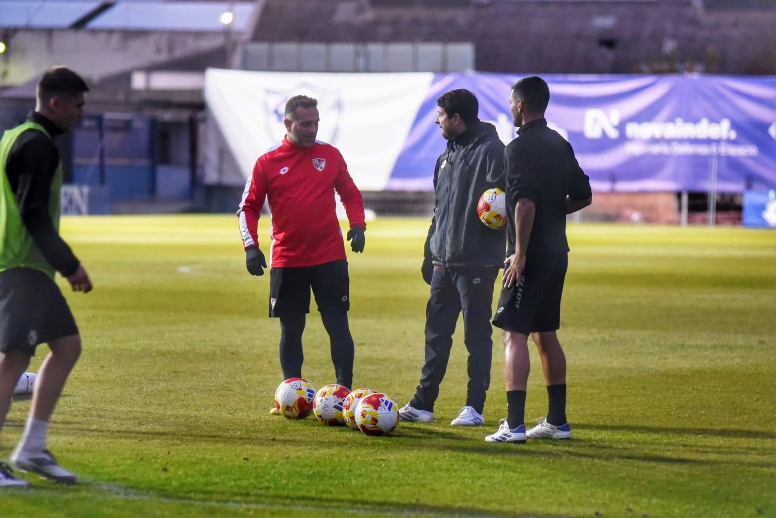 Pedro Díaz, en una sesión de entrenamiento.