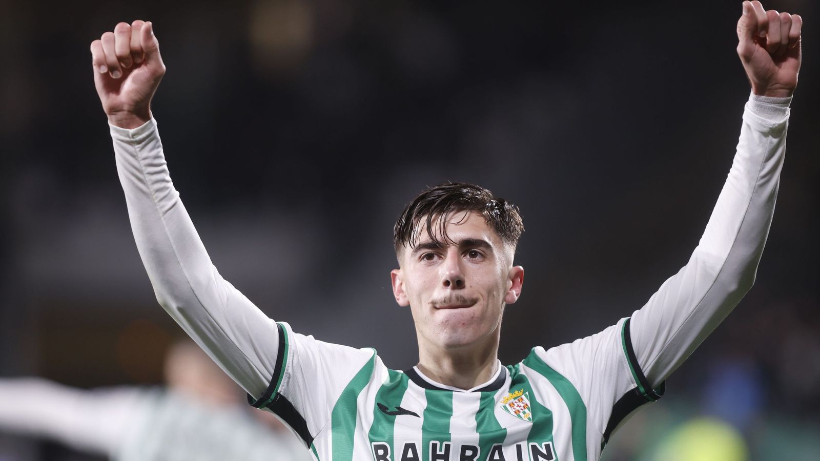 Requena celebra su gol ante el Valladolid en El Arcángel.