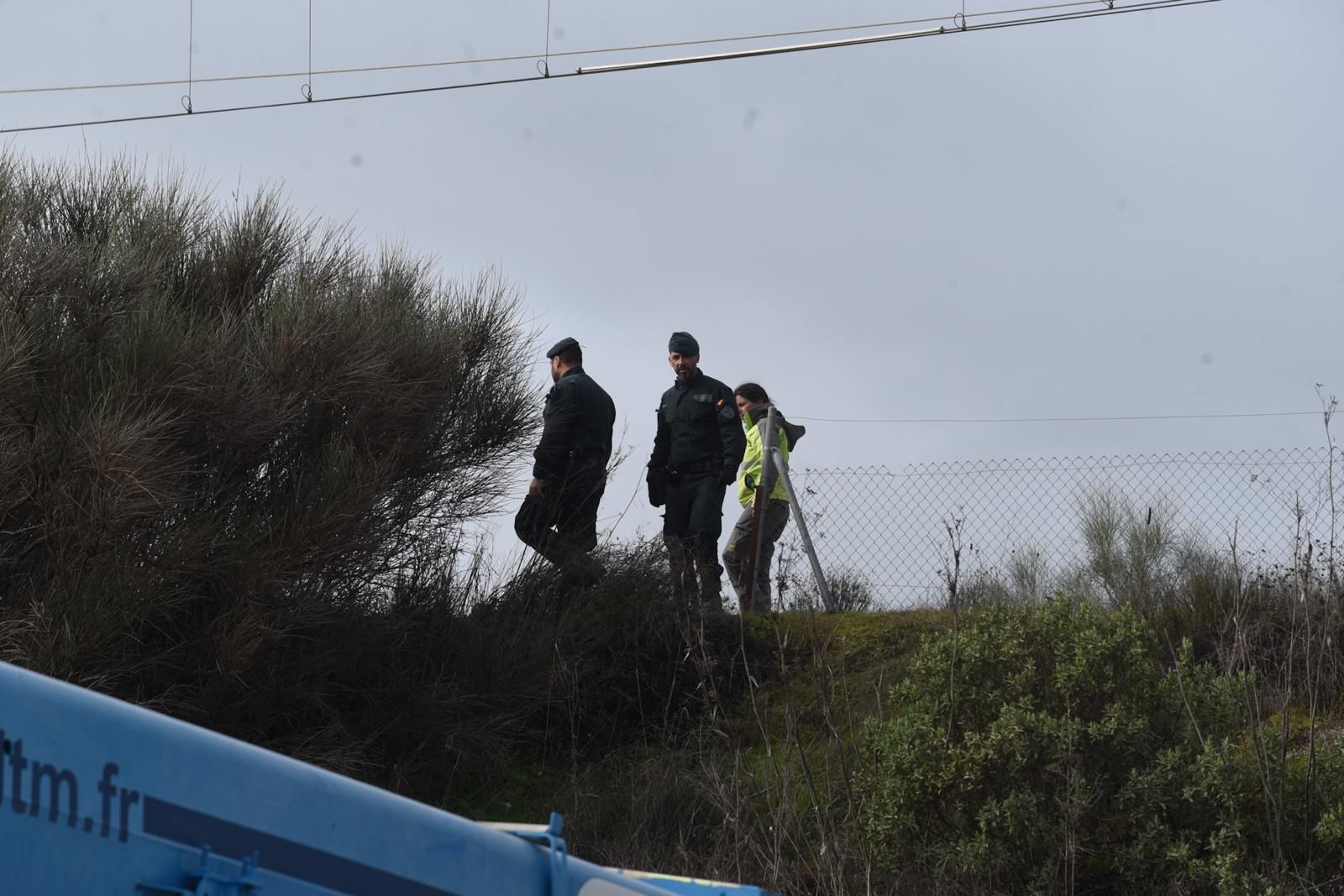 Los trabajos en las vías de la alta velocidad tras el accidente de Adamuz