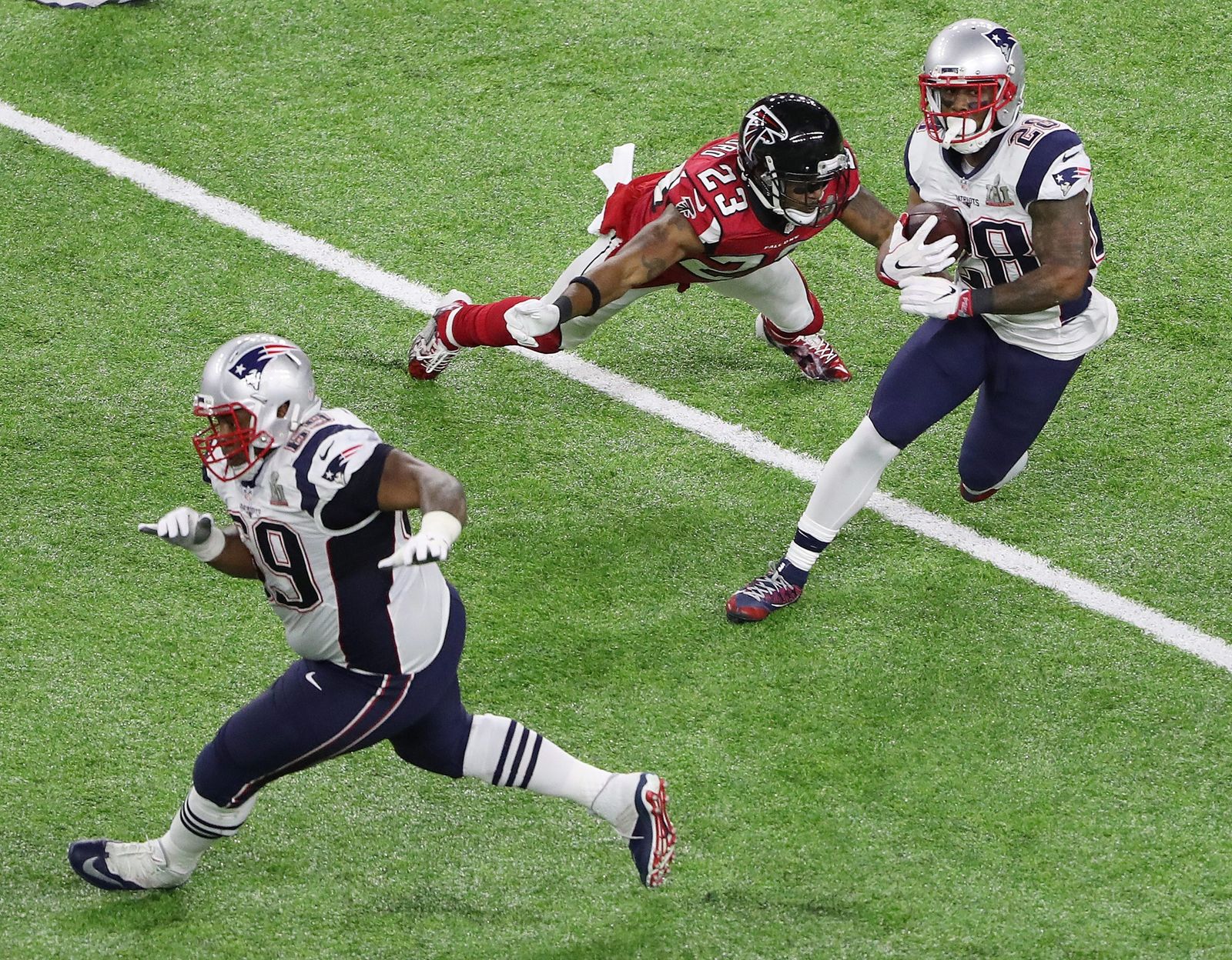 La final de la Super Bowl entre los Patriots y los Falcons