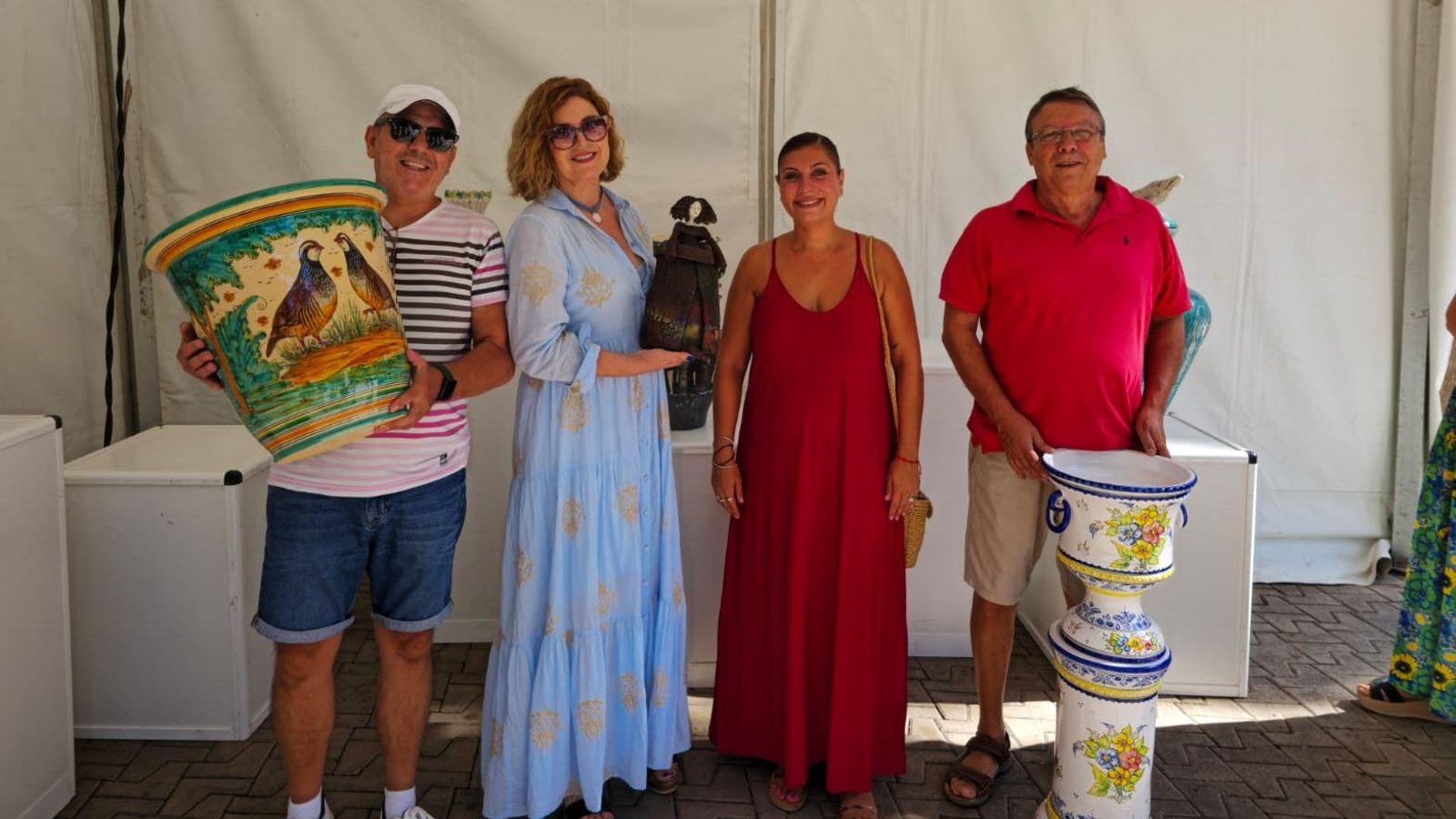 Los tres ganadores de los premios del IX Concurso de Alfarería.