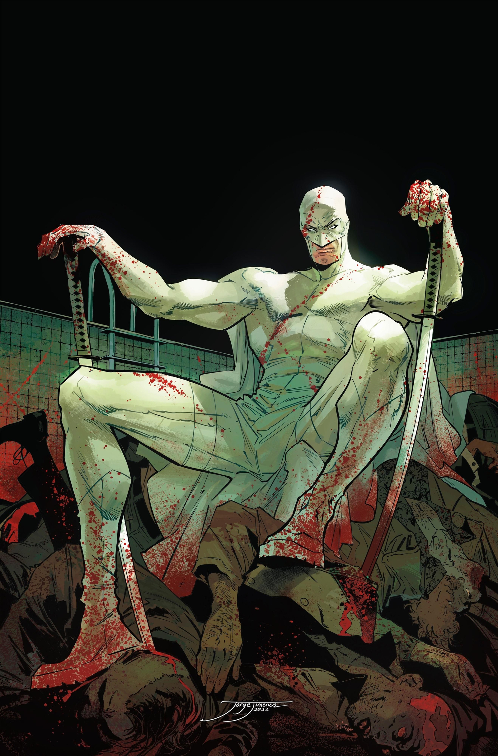 Detalle de la portada de Némesis dibujada por Jorge Jiménez