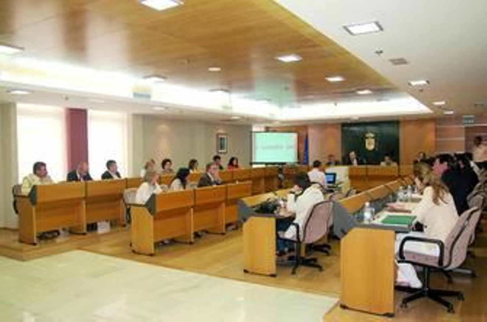 La Corporación Municipal durante la sesión extraordinaria de ayer.