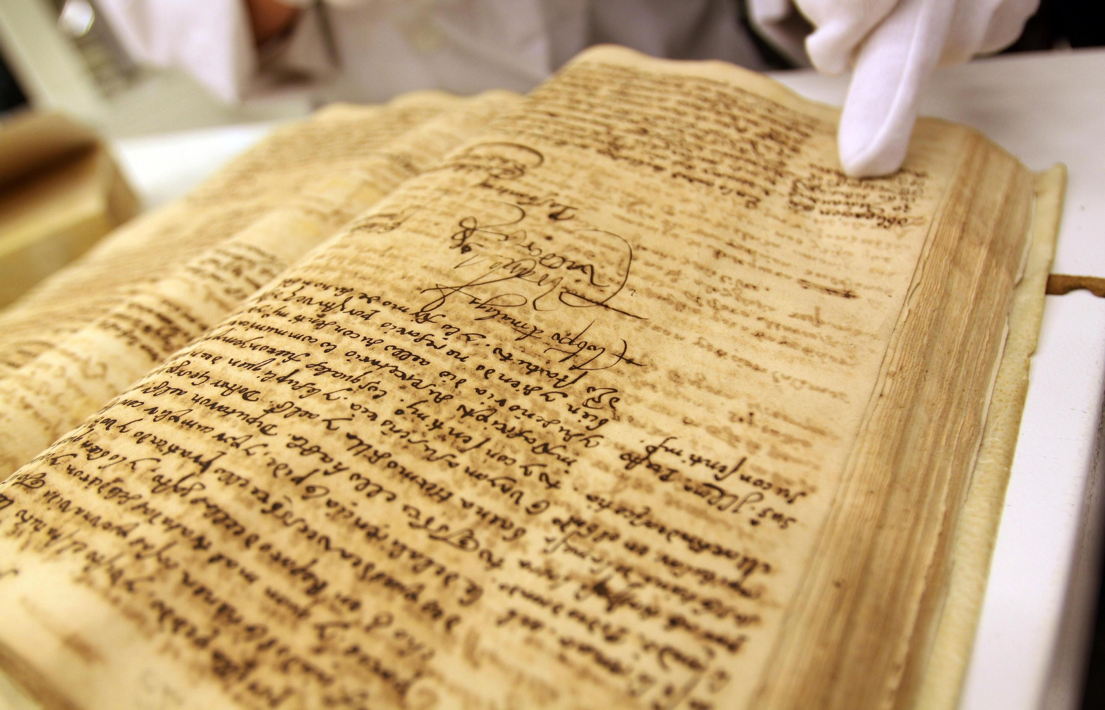 Detalle de unas actas capitulares.