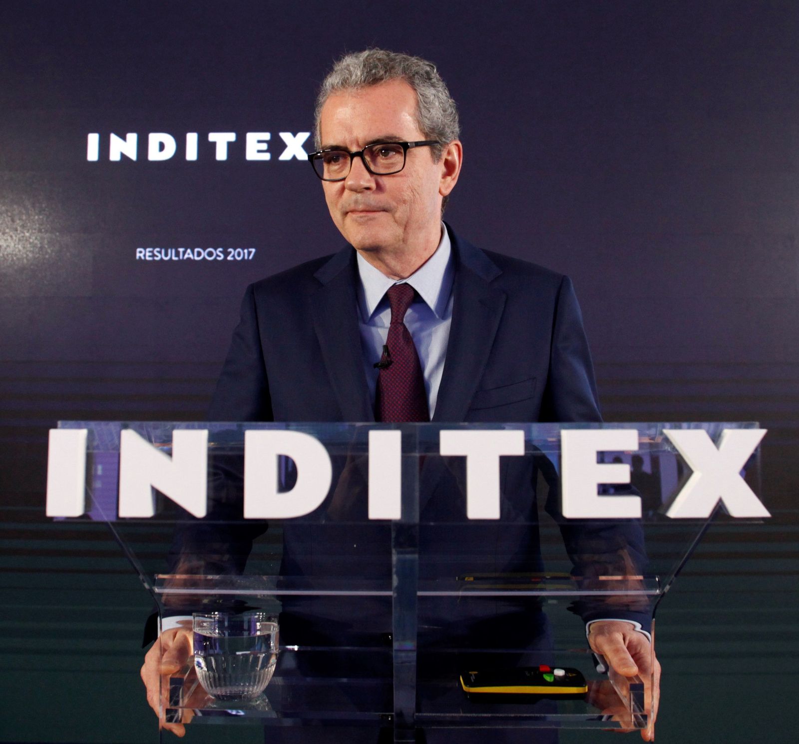 Pablo Isla, presidente de Inditex, ayer en Arteixo.
