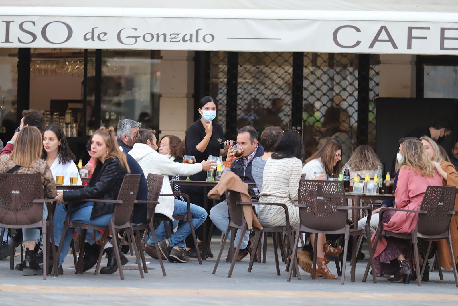 Un velador de un establecimiento onubense.