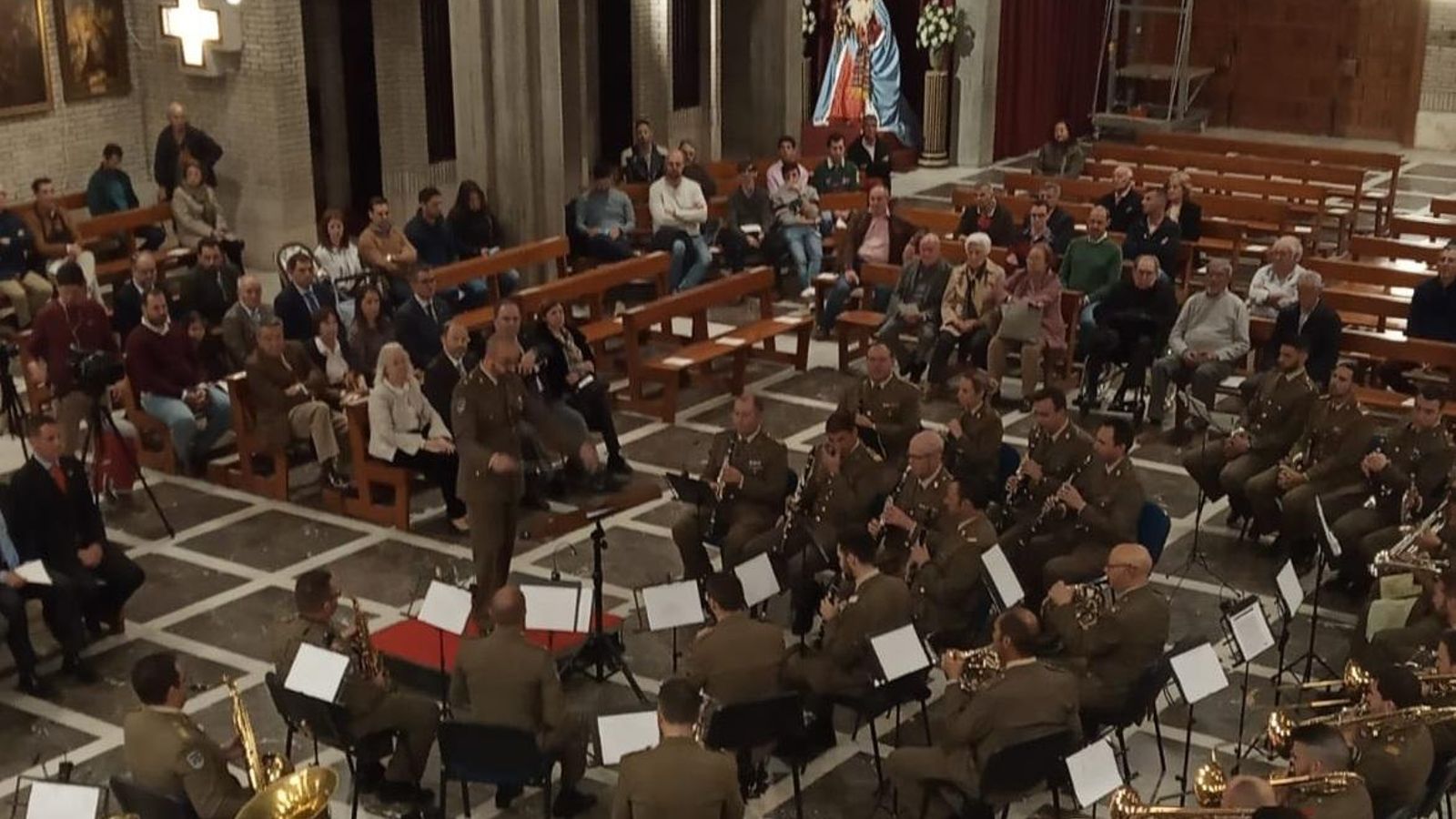 La banda del Soria 9 durante su concierto el pasado jueves ante el escaso público que asistió.