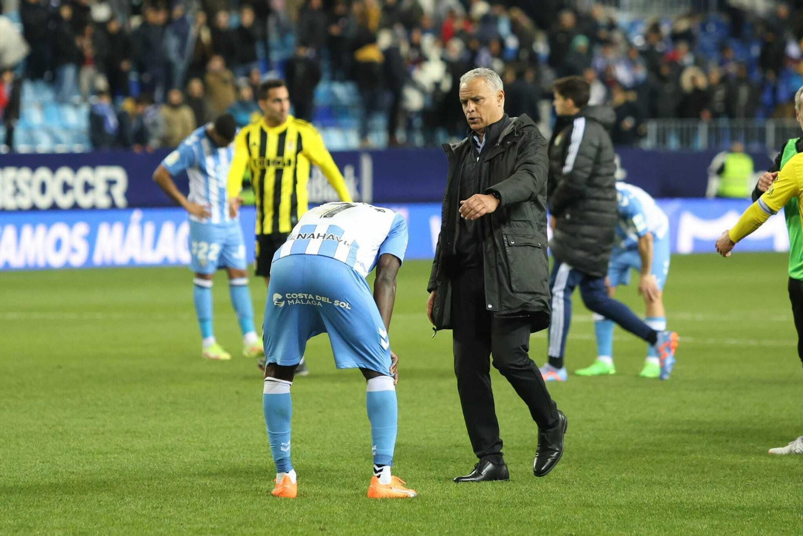 La indignación de la afición del Málaga CF, en imágenes