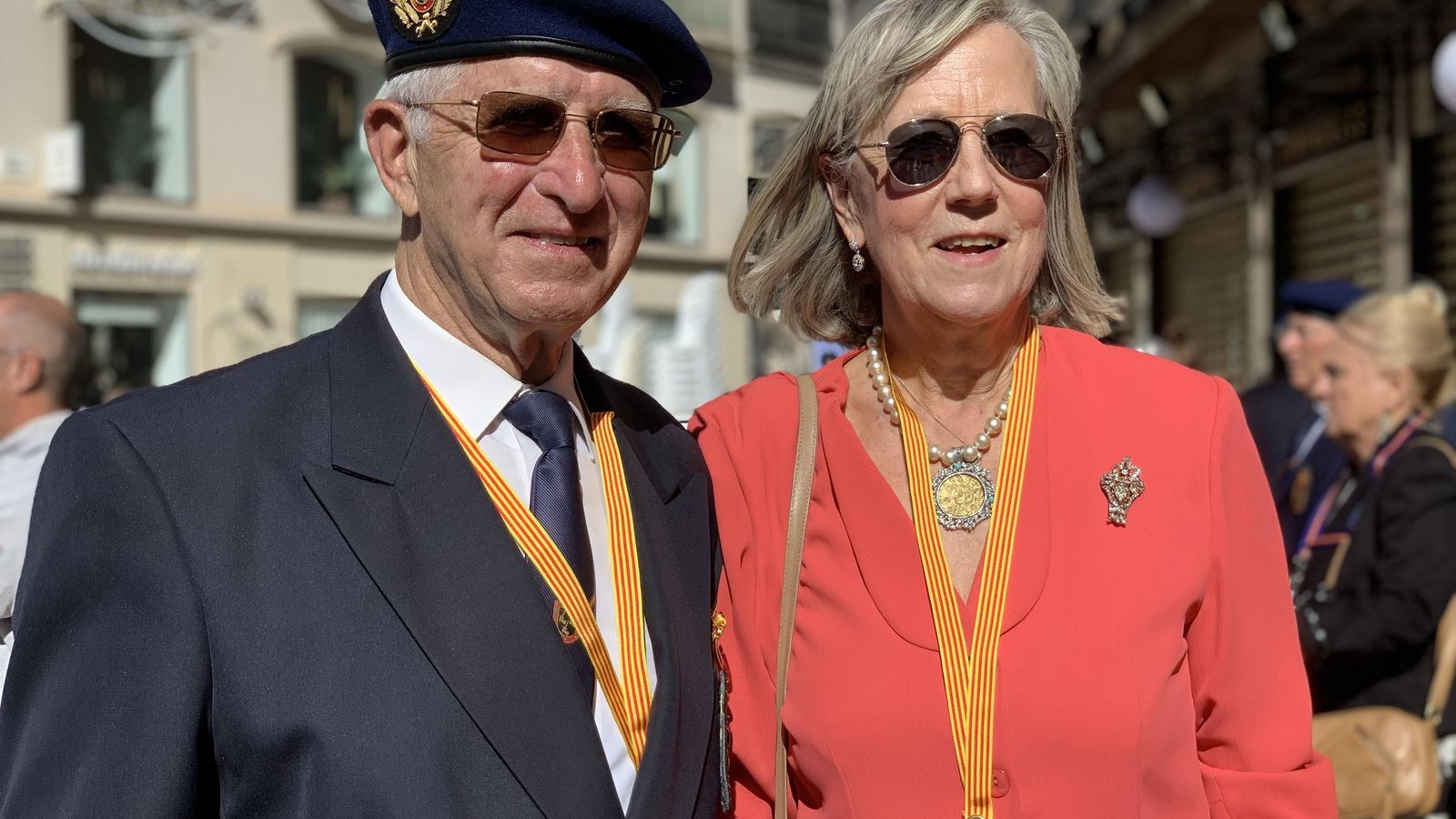 Marisol Vázquez junto a su marido.