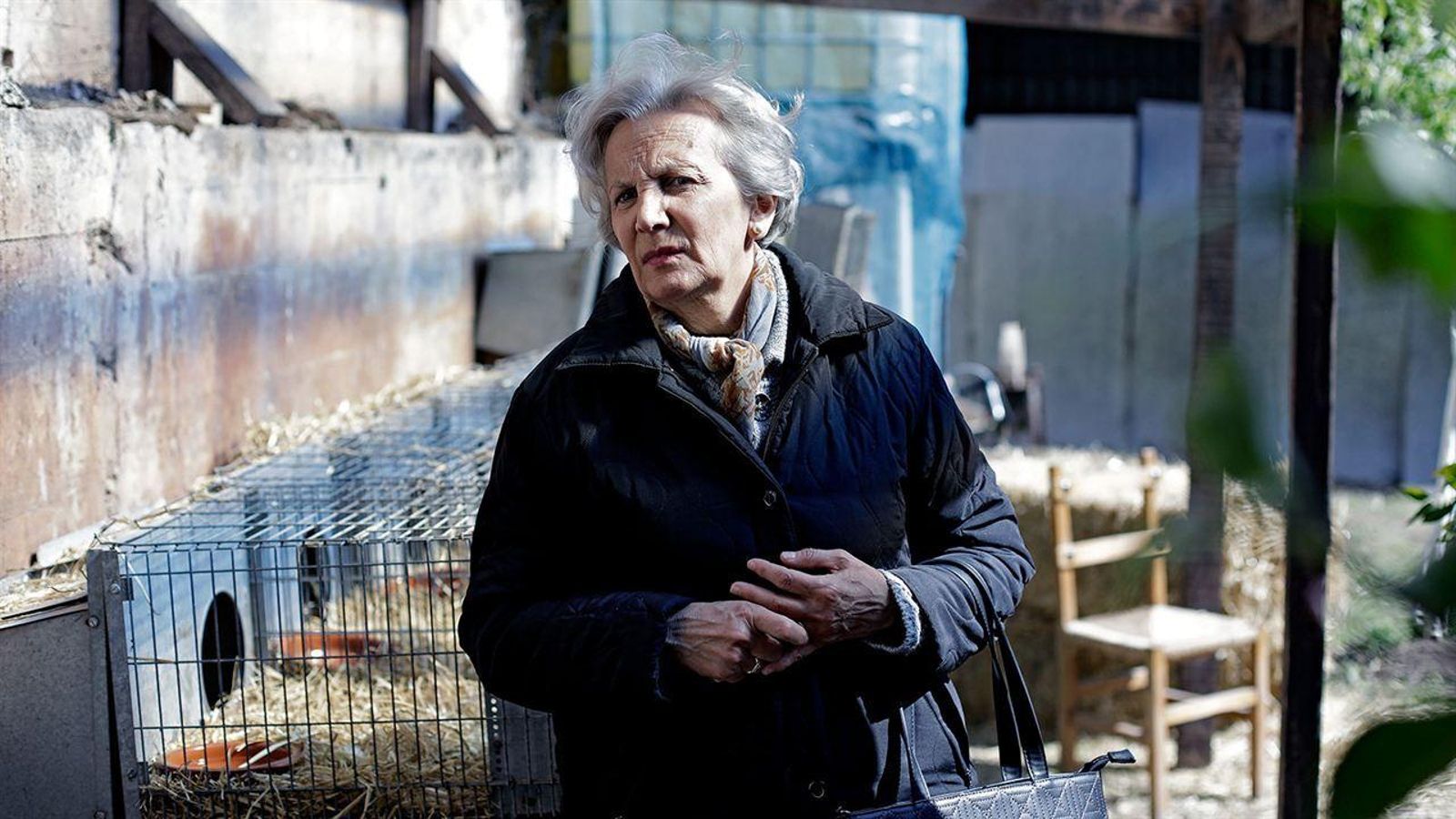 Elena Irureta, caracterizada para su papel en la serie 'Patria'.