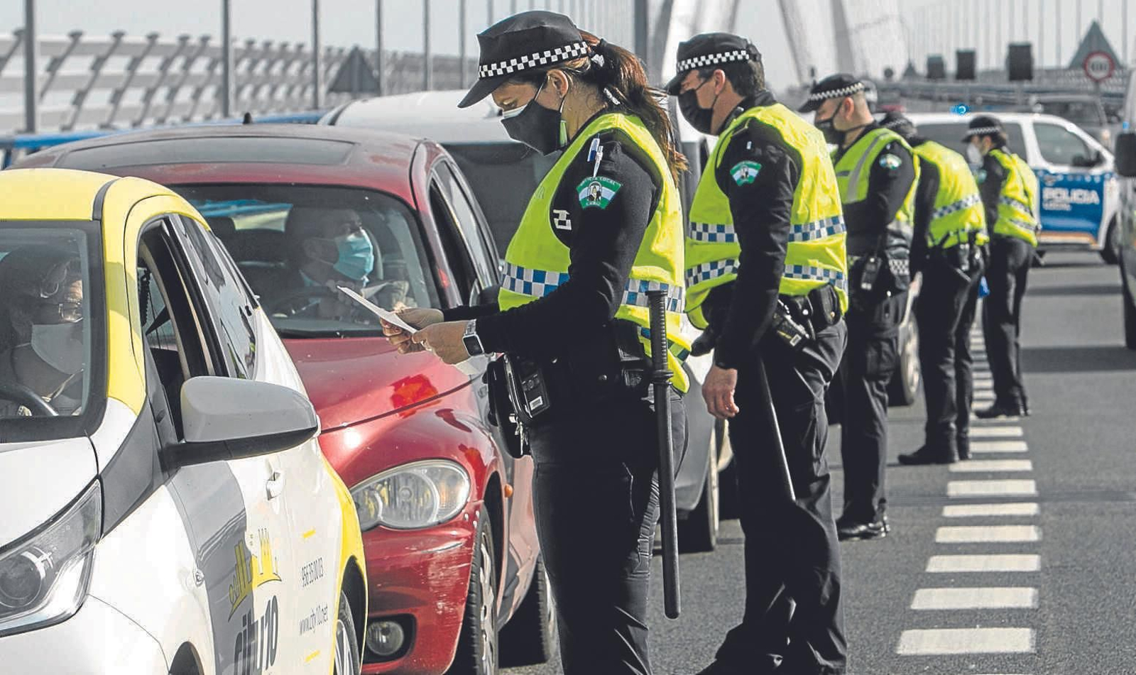 Control de acceso en Cádiz en una imagen de archivo.