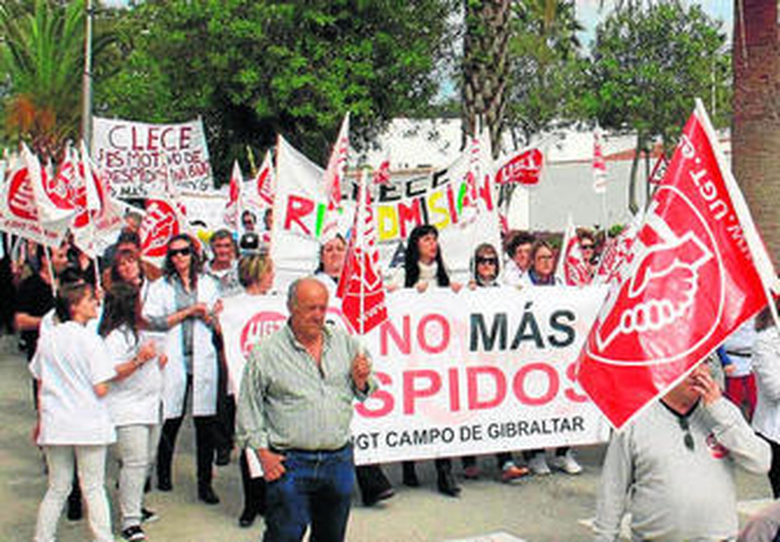 Imagen de un instante de las protestas en Castellar, ayer.