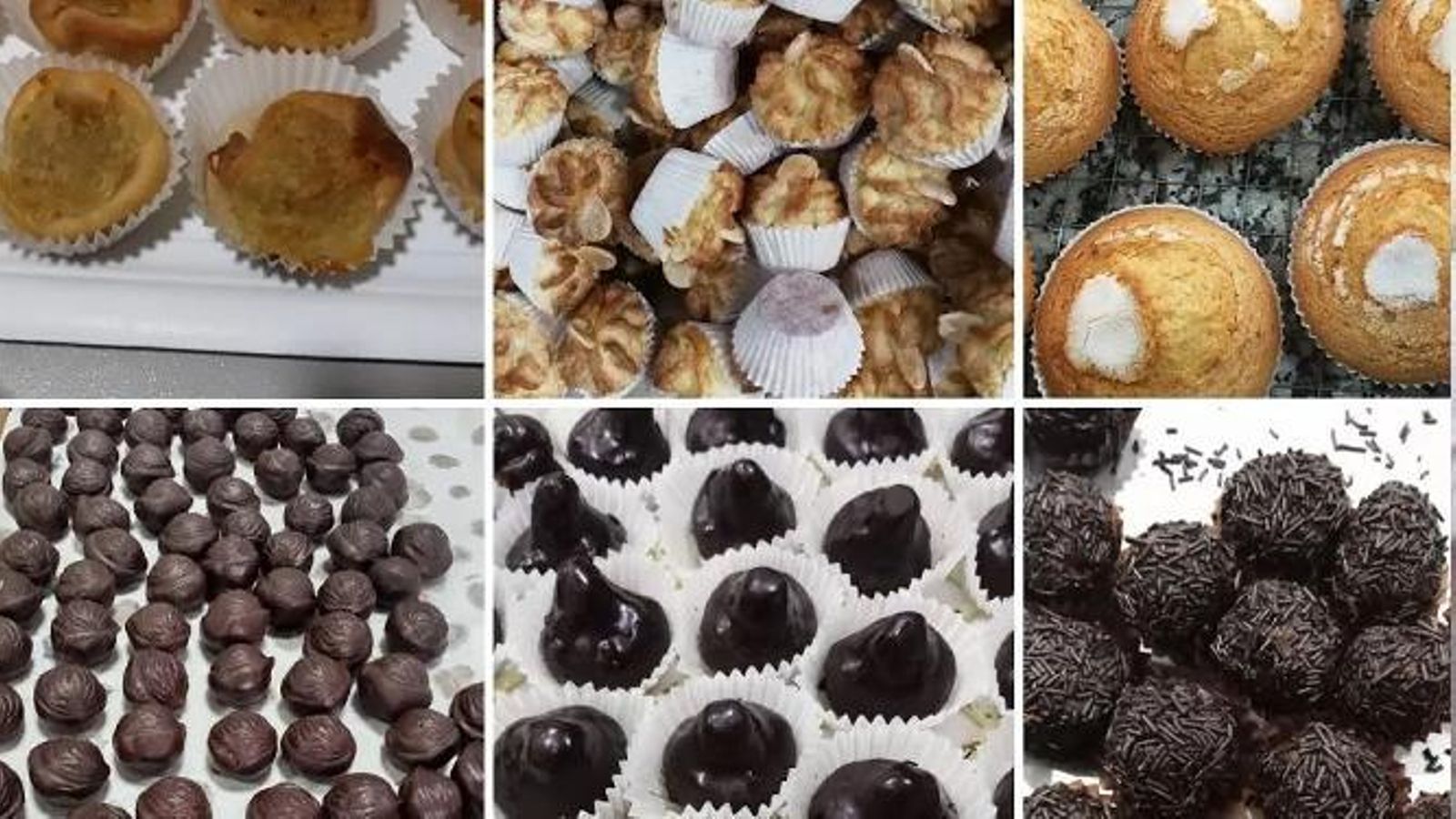 Montaje de algunos de los dulces navideños que ofrecen en el Real Monasterio de la Madre de Dios