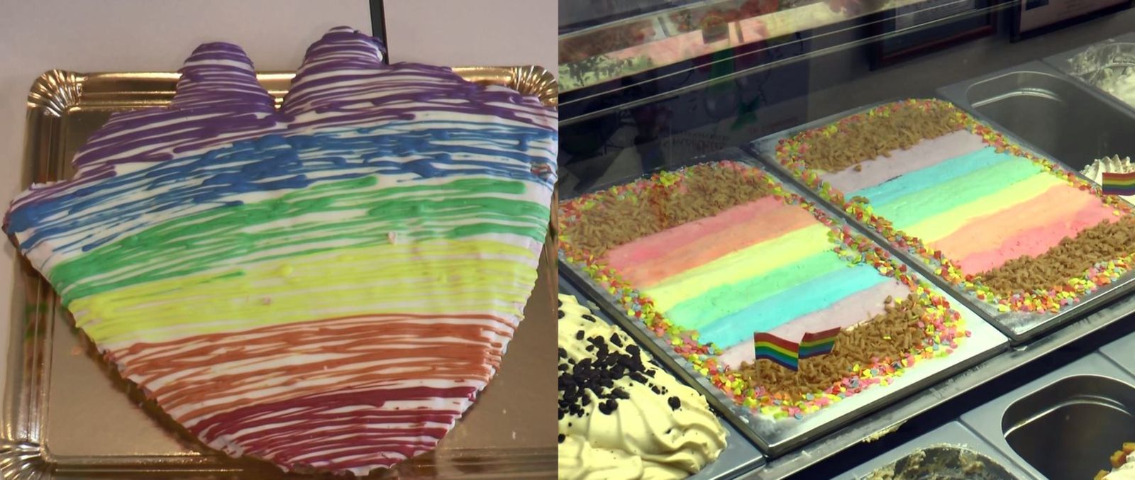 Palmera y helado del Orgullo, de Pastelería 'La Trufa' y Heladería 'La Valenciana'