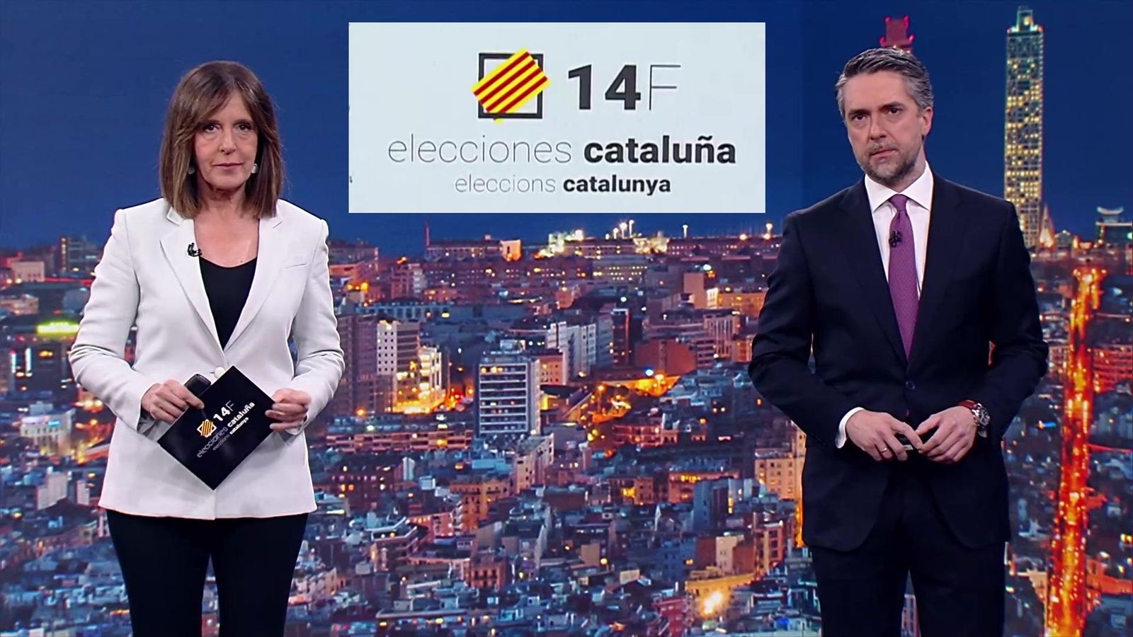 Ana Blanco y Carlos Franganillo, conductores del especial de La 1 y el 24 Horas