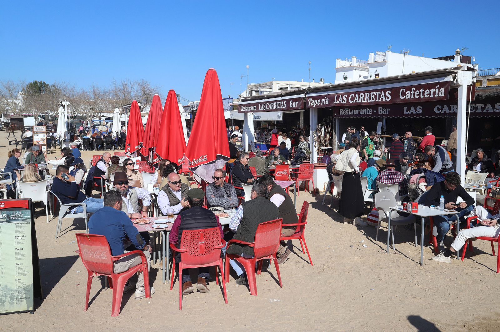 Imágenes del ambiente previo a la celebración de la Candelaria en El Rocío