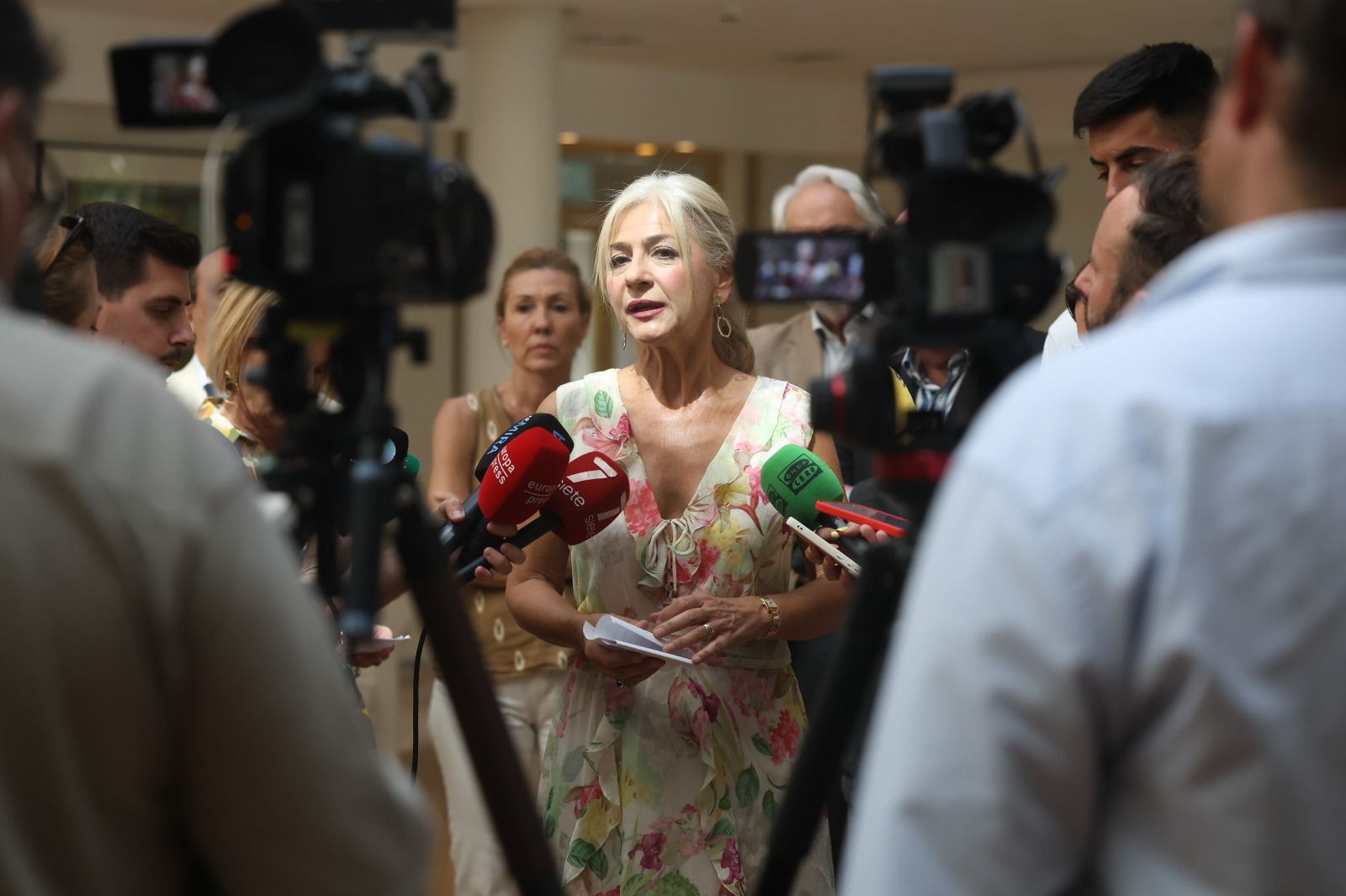 Patricia del Pozo, en primer plano, tras su paso por Jerez.