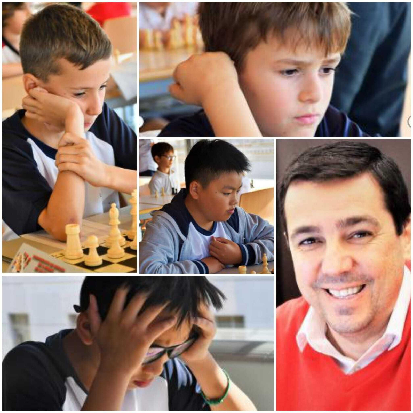 Imagen de los niños que viajan a Aktau y de su profesor Dani Escobar.