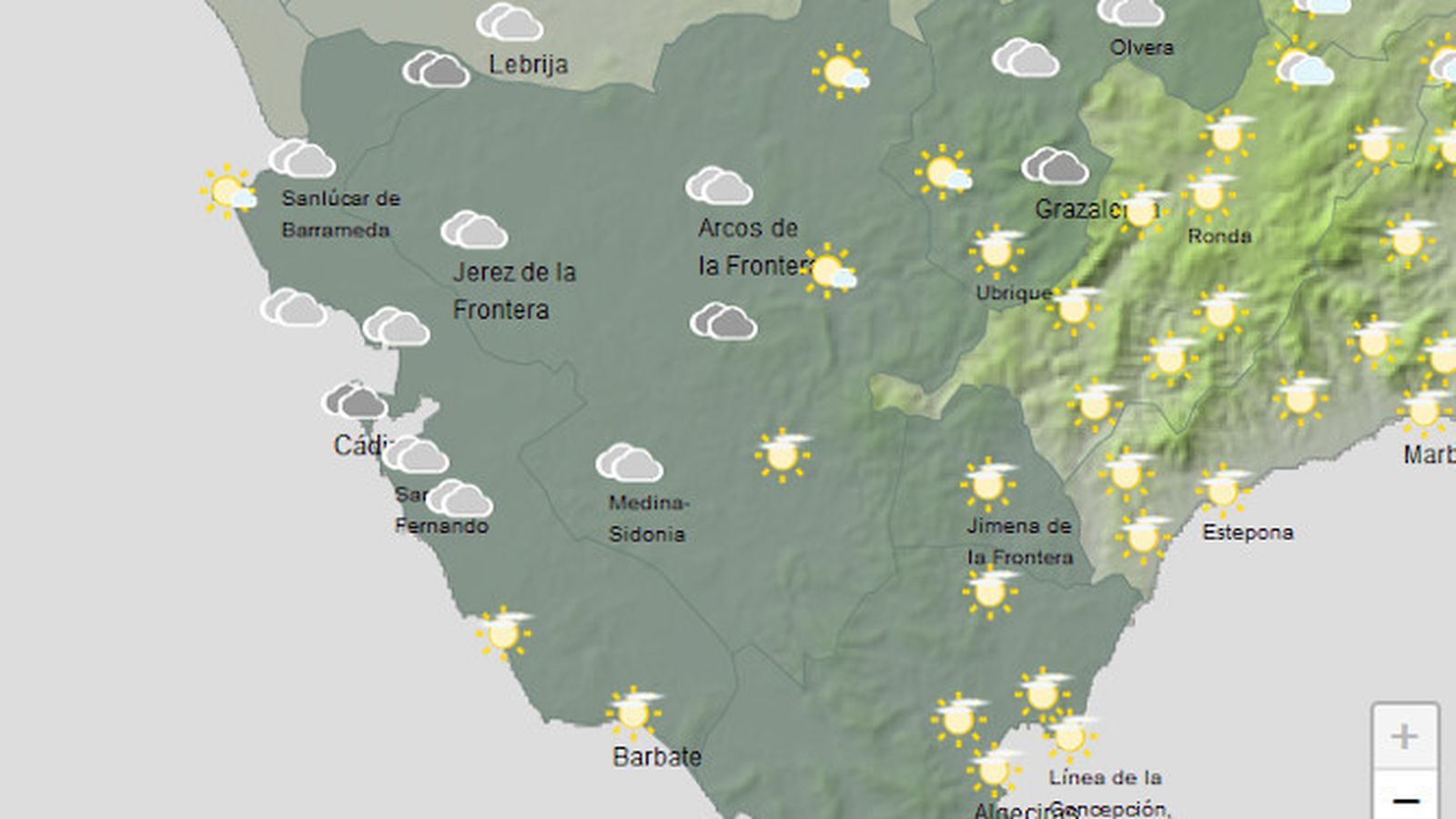 Los cielos comenzarán a cubrirse en la Bahía de Cádiz esta tarde.