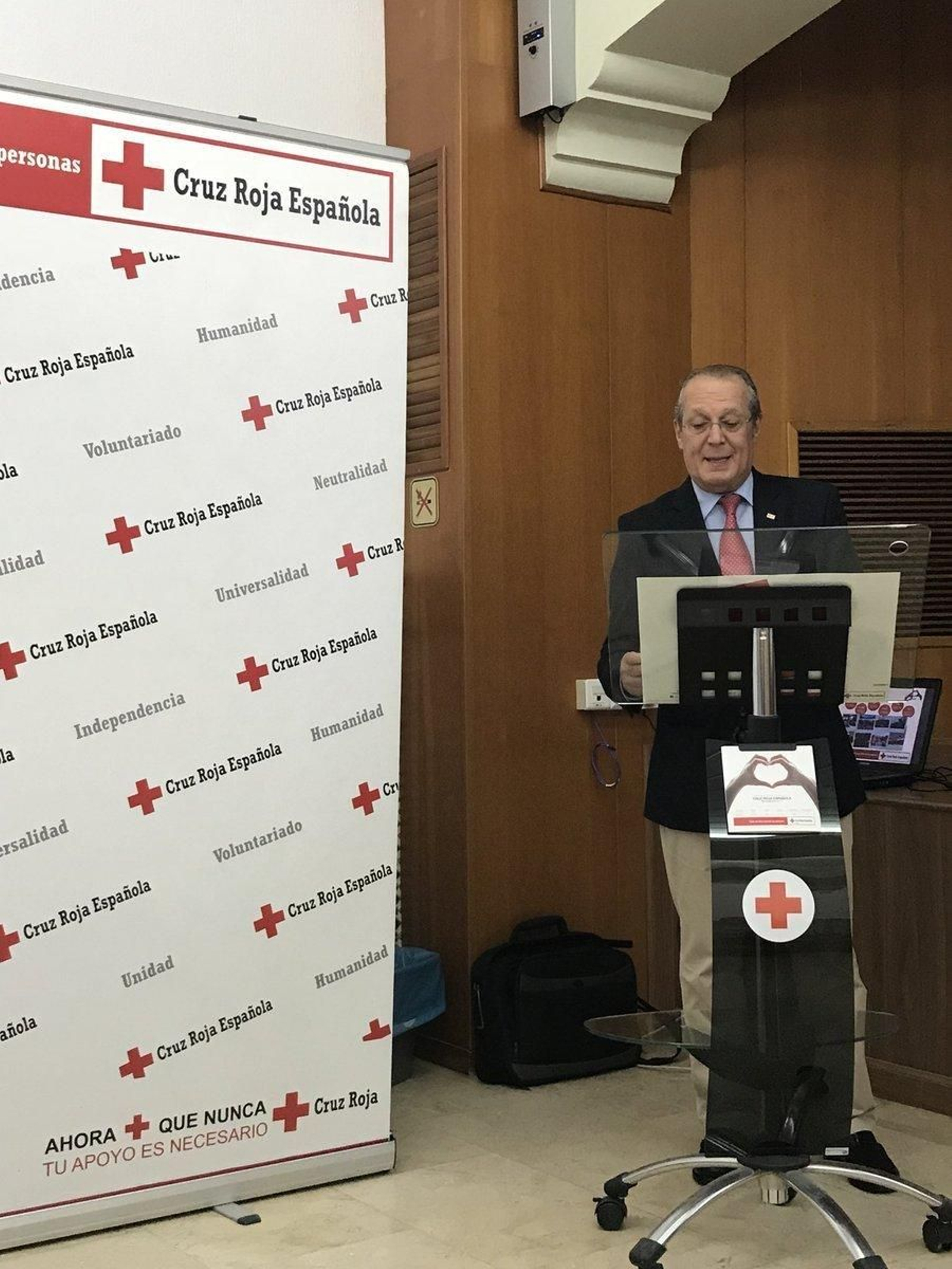Juan José Blanco, presidente local de la Cruz Roja.