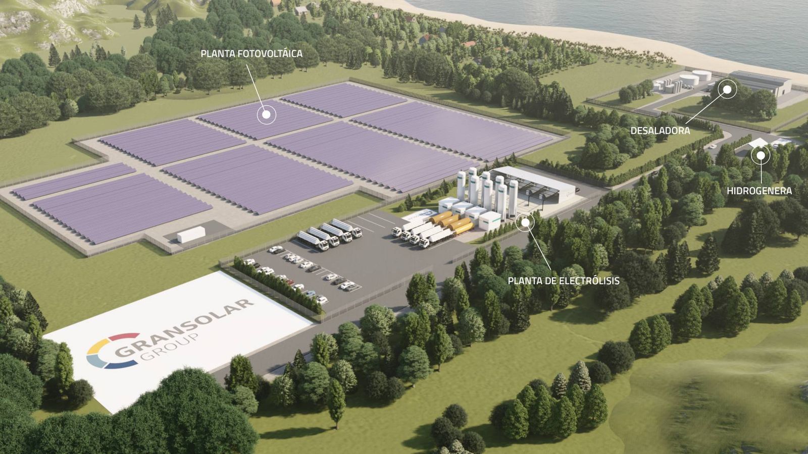 Proyecto de Grupo GranSolar para la planta de producción de hidrógeno en Almería