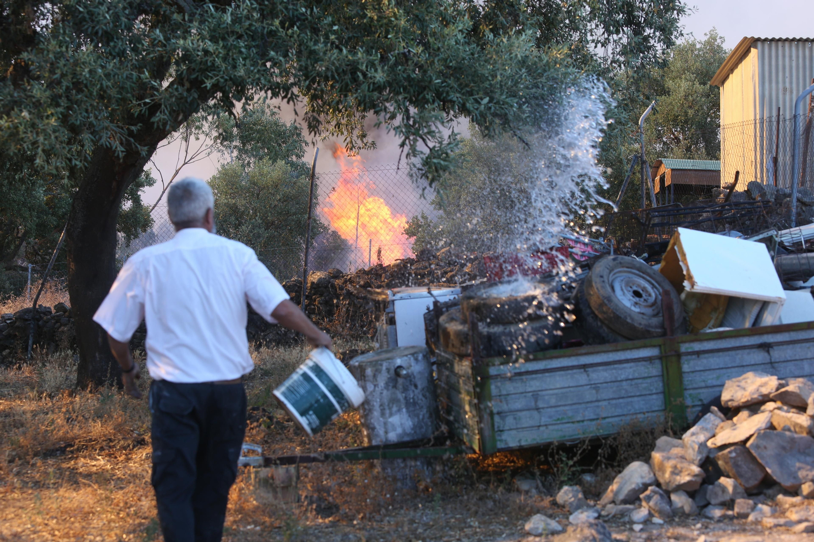 El incendio de Riotinto en imágenes