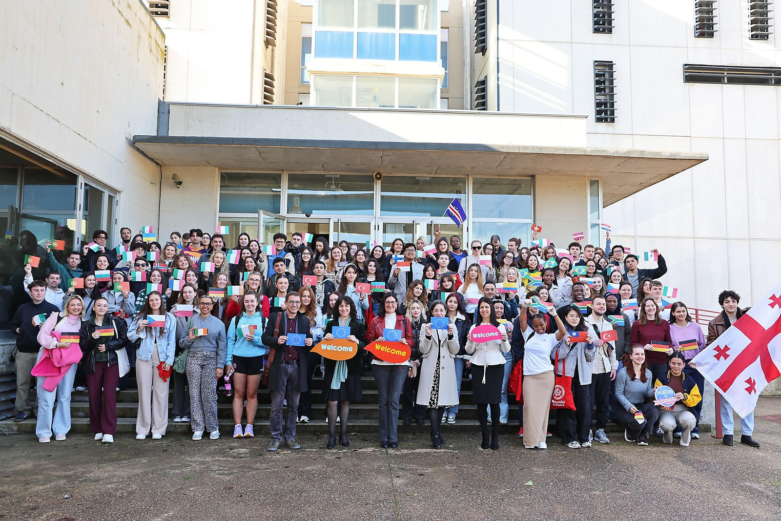 Imágenes de la bienvenida a estudiantes Erasmus de la Universidad de Huelva