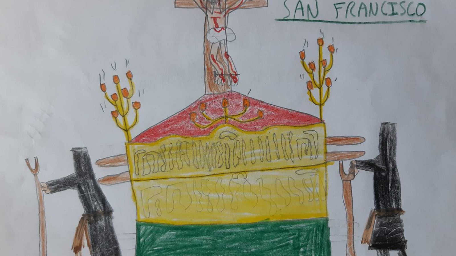 Uno de los dibujos que participan en el certamen de la Vera-Cruz