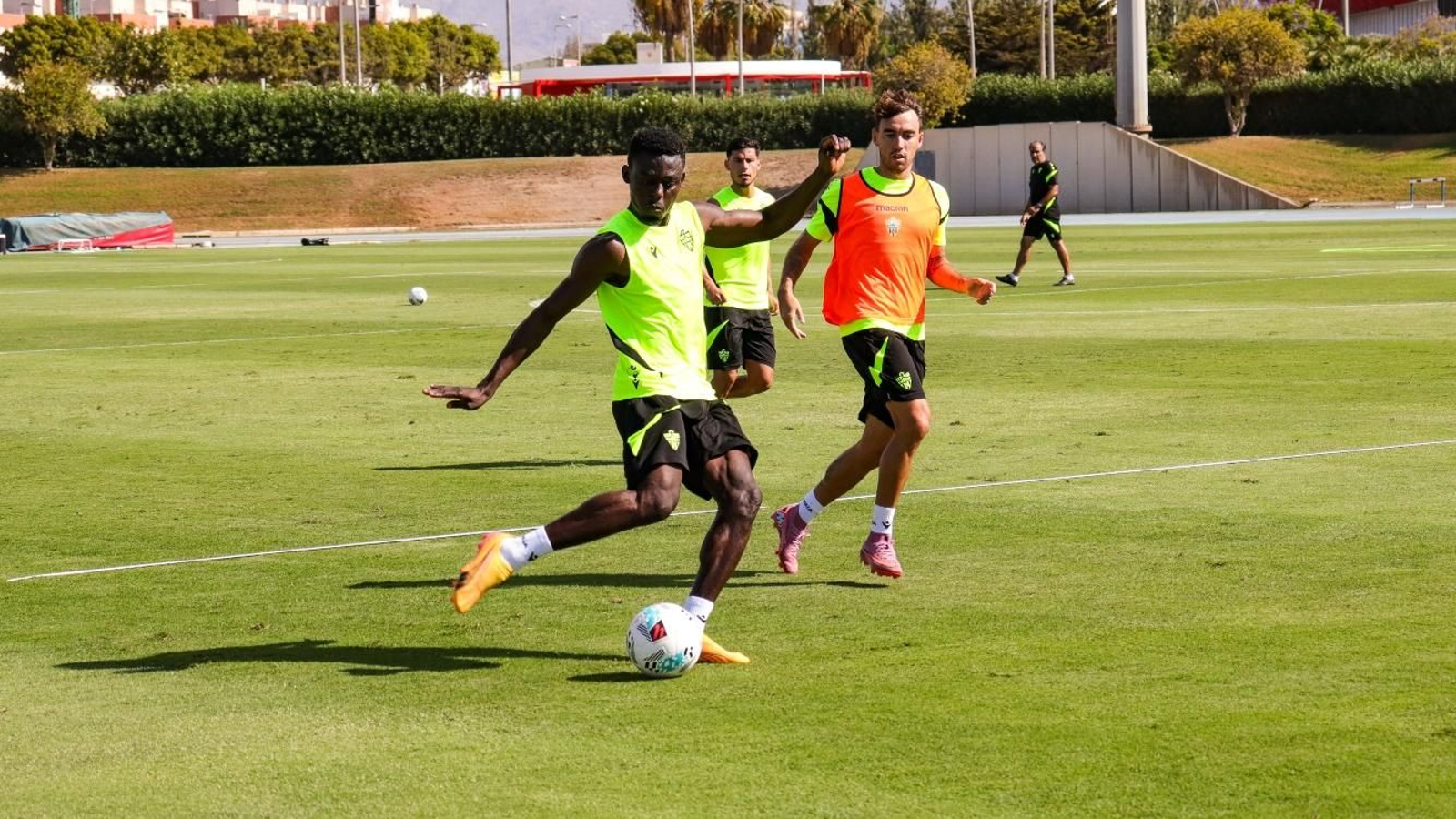 Iddrisu Baba, en una de las sesiones de la pasada semana.