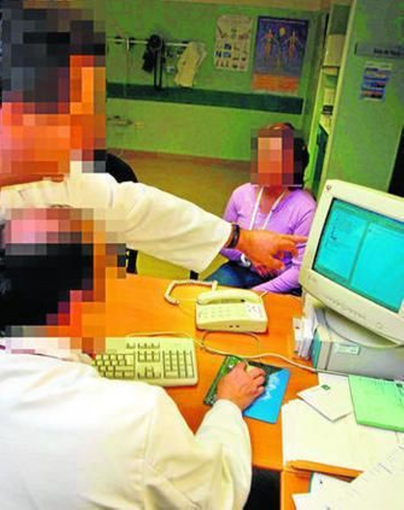 Una paciente en un centro de salud.