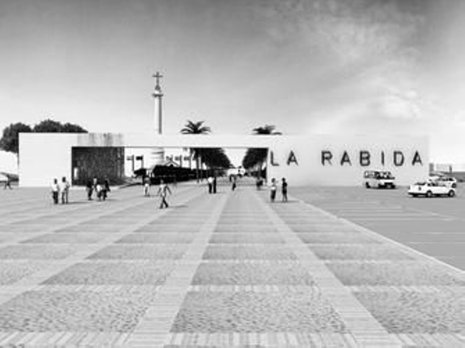 La propuesta ganadora plantea la construcción de un pórtico de acceso principal, junto a una bolsa de aparcamientos y una gran plaza de antesala.
