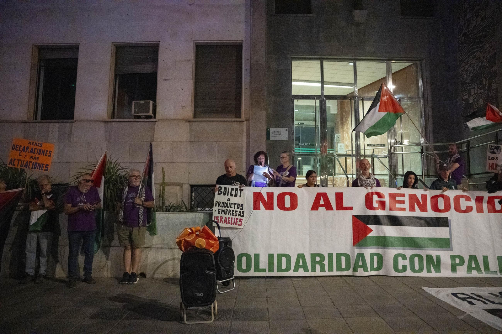 La Plataforma Almería por Palestina se manifiesta por la situación en Gaza, en imágenes
