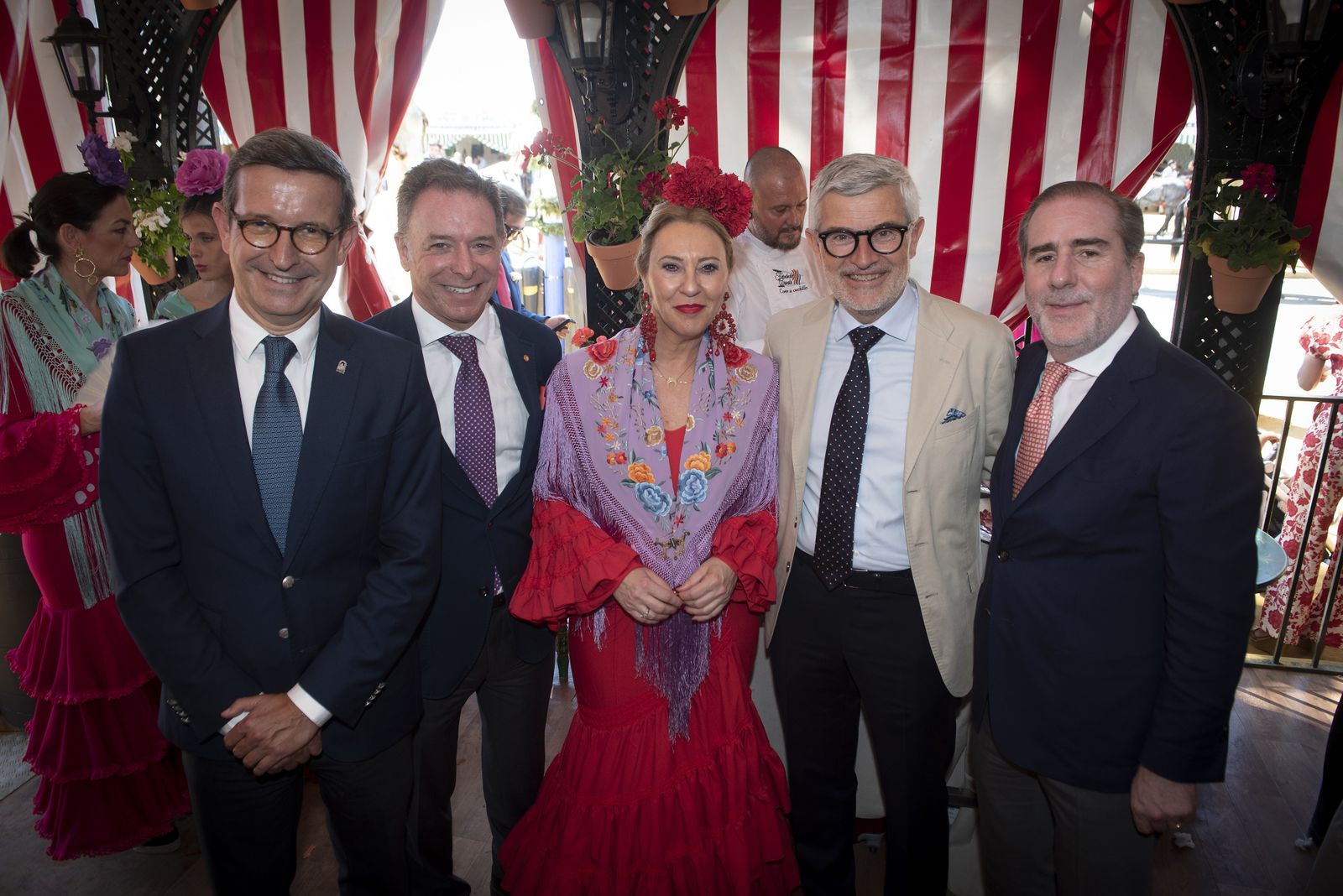 La recepción en la caseta del Santander, en imágenes